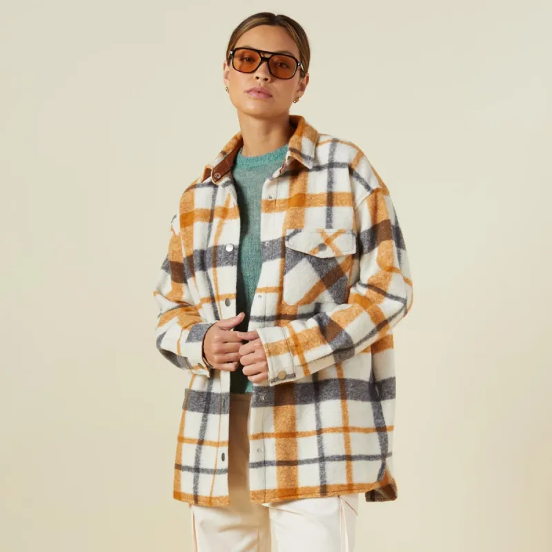 Plaid Shacket sold by Monrow