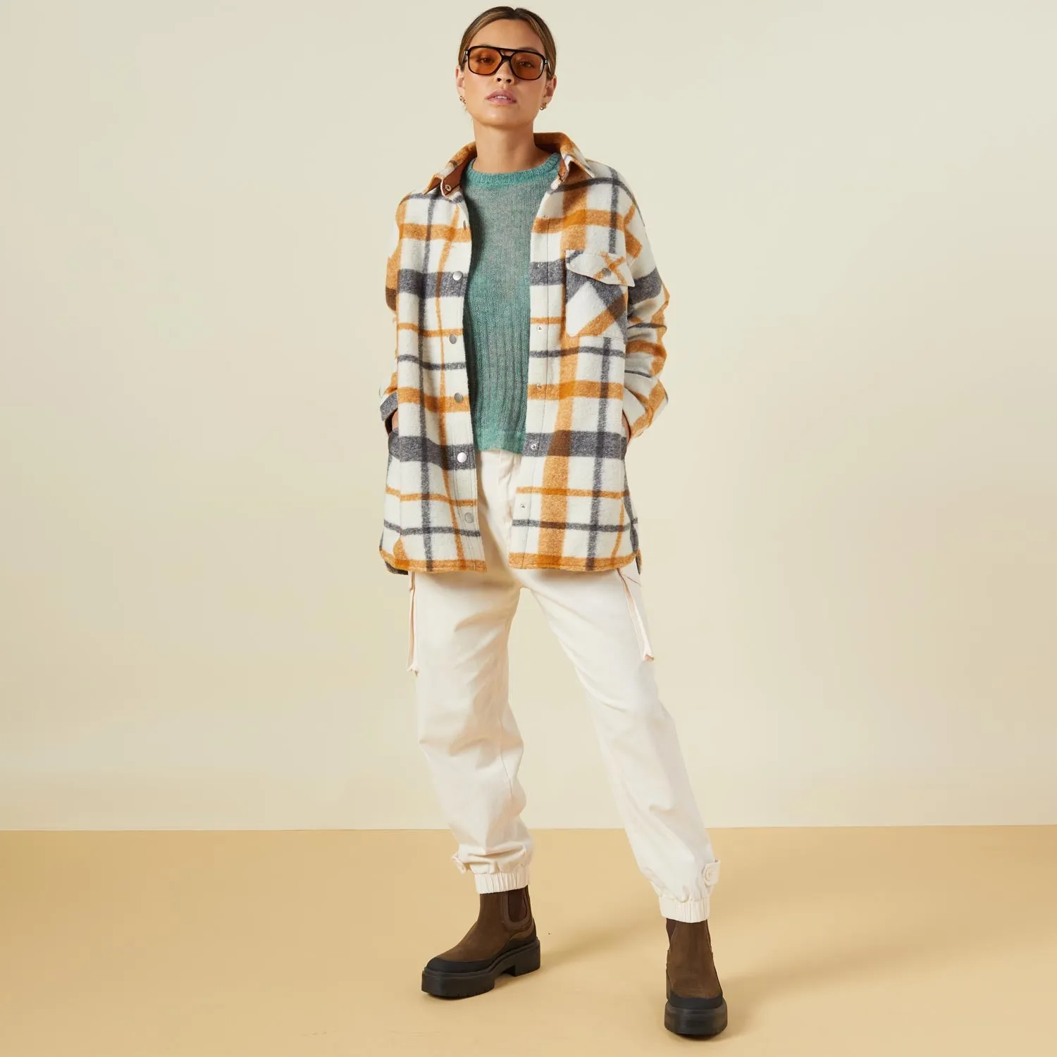 Plaid Shacket sold by Monrow product image thumbnail 3