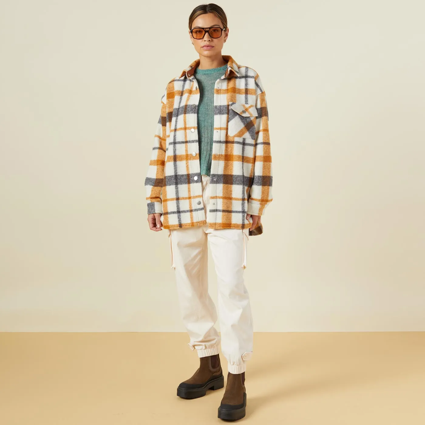 Plaid Shacket sold by Monrow product image thumbnail 2