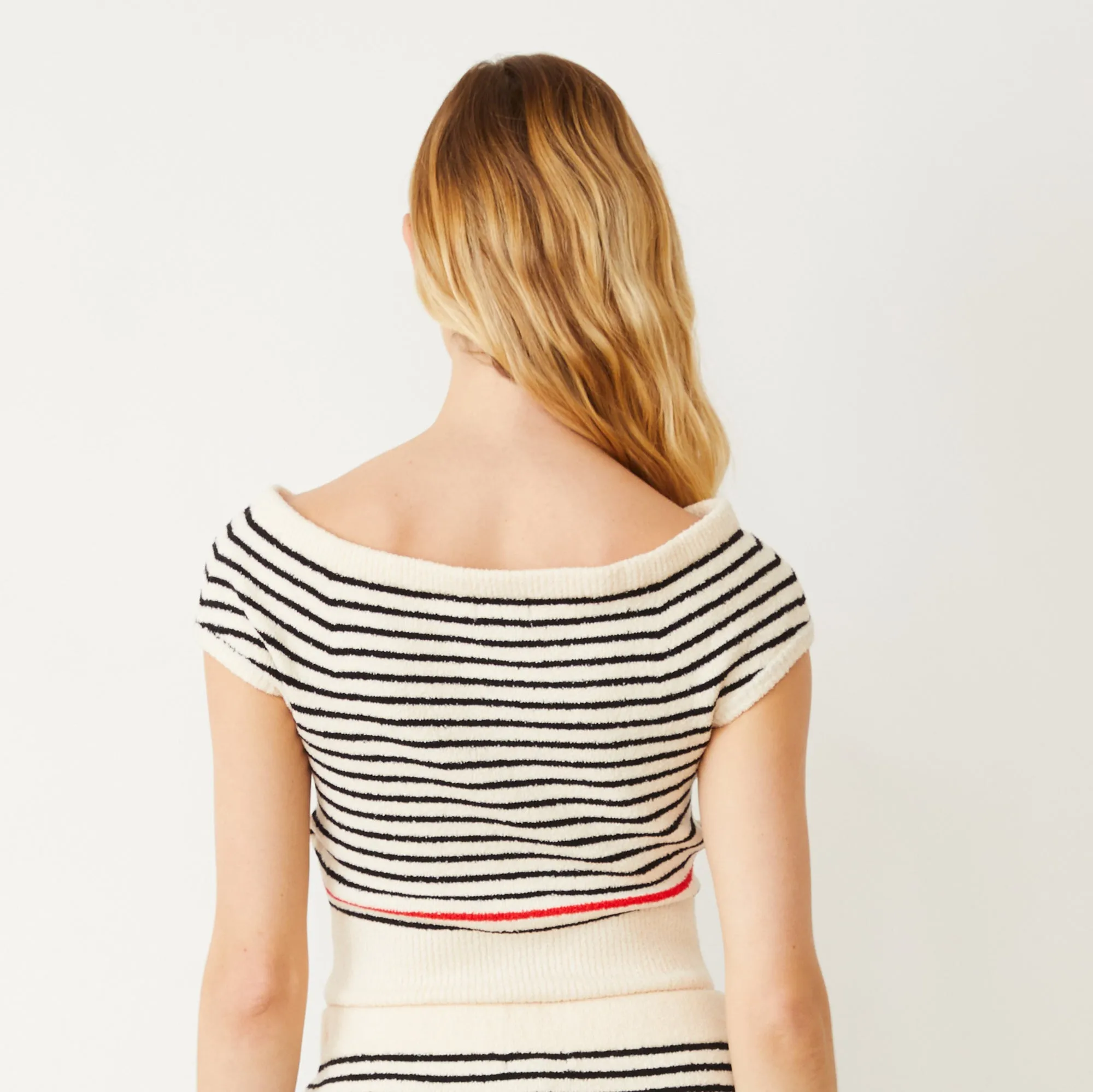 Boucle Knit Off Shoulder Top sold by Monrow product image thumbnail 5