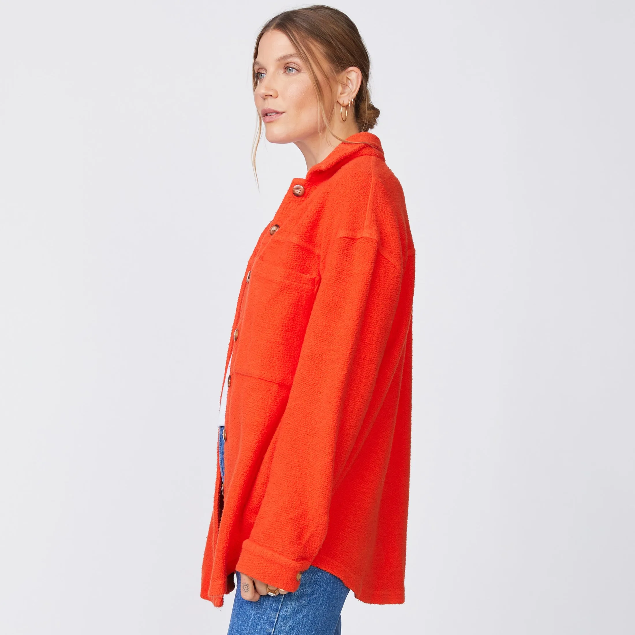 Teddy Fleece Shacket sold by Monrow product image thumbnail 4