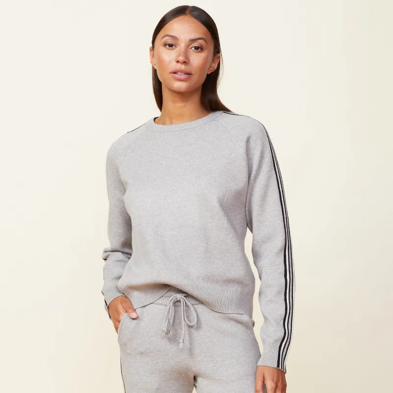 Soft Knit Track Raglan Sweater sold by Monrow