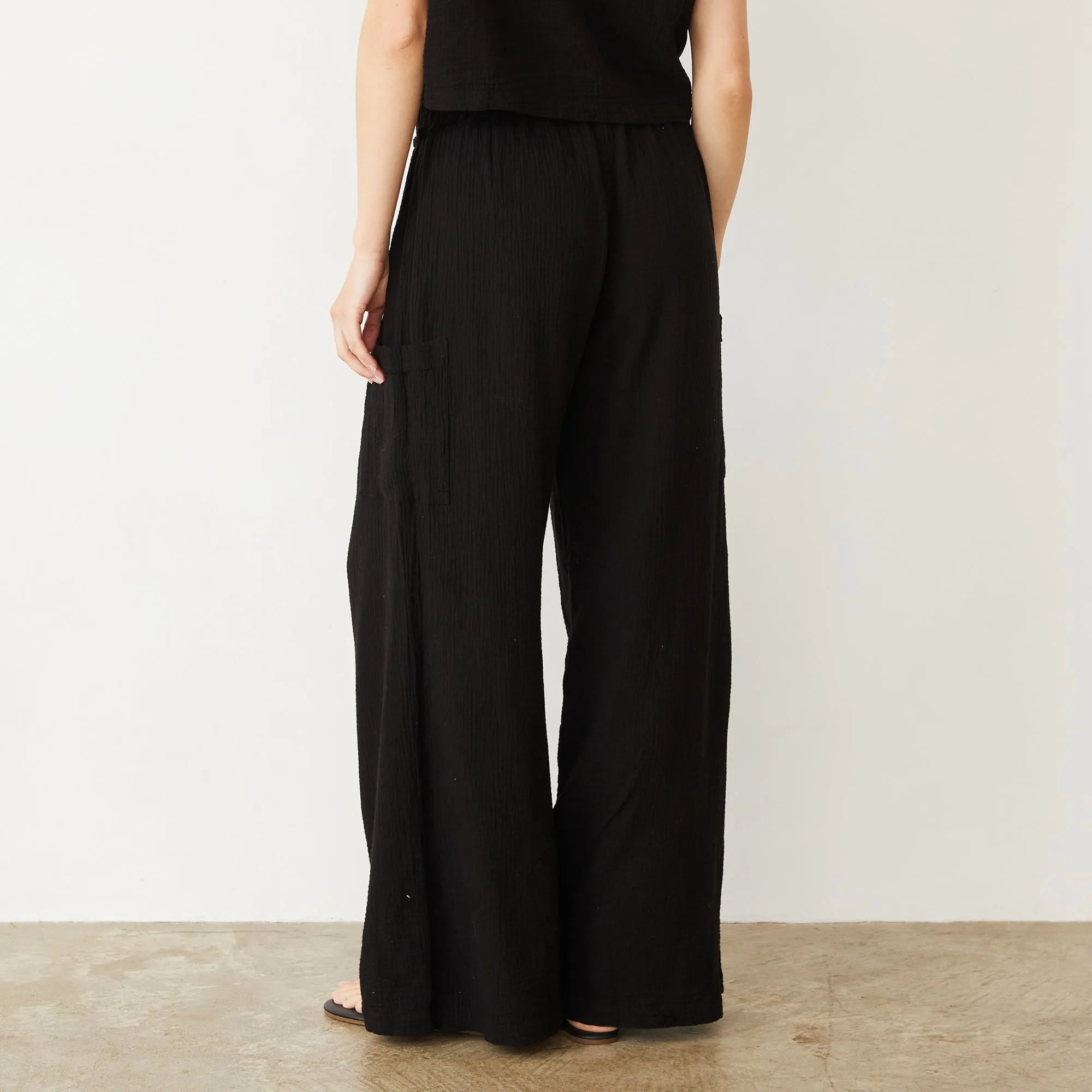 Gauze Wide Leg Cargo sold by Monrow product image thumbnail 4