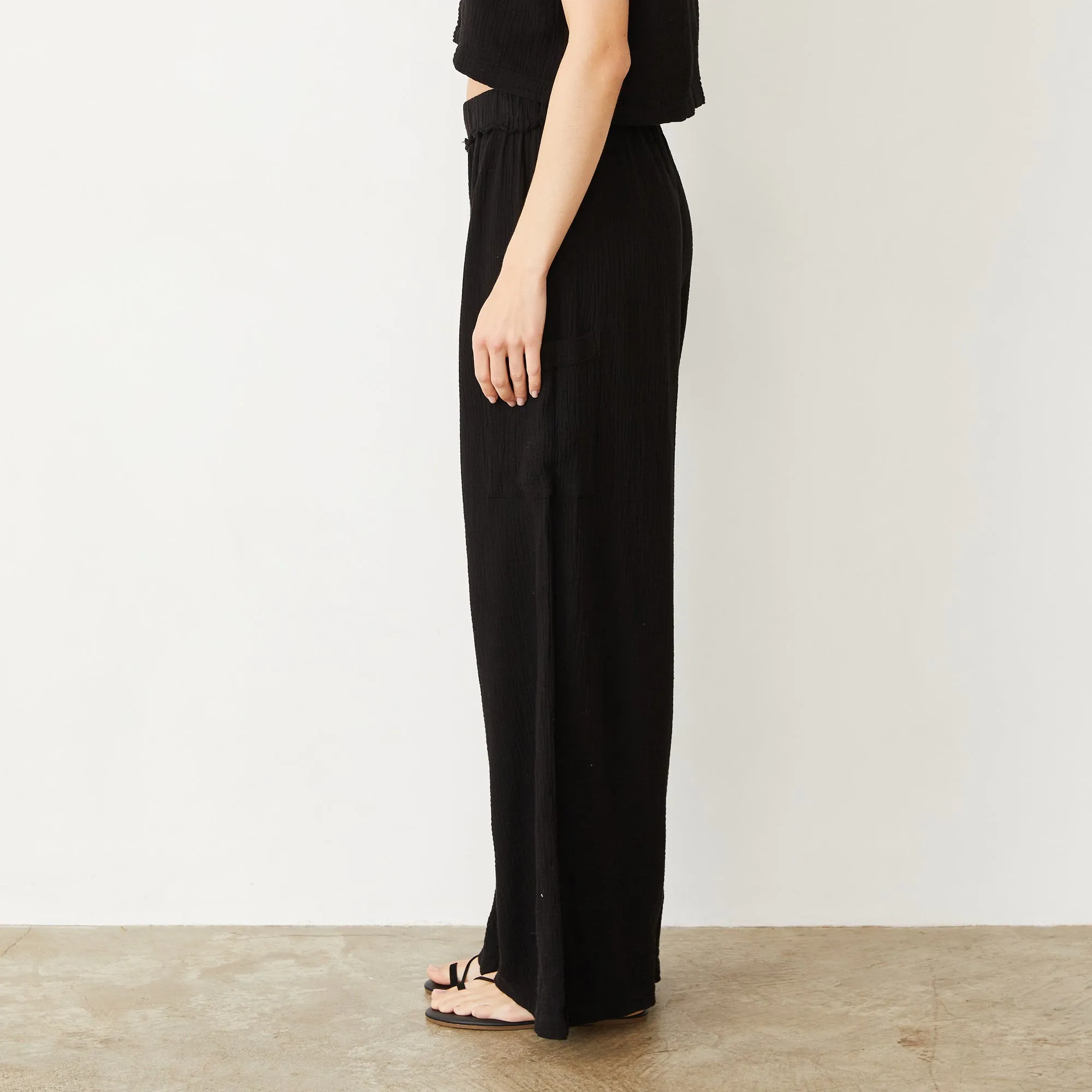 Gauze Wide Leg Cargo sold by Monrow product image thumbnail 3