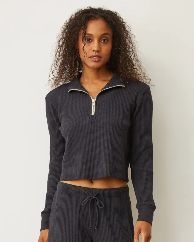 Waffle Half Zip Sweatshirt sold by Monrow