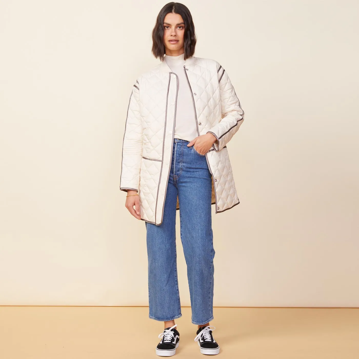 Quilted Bomber sold by Monrow product image thumbnail 2