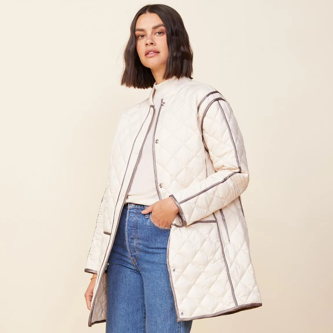 Quilted Bomber sold by Monrow product image thumbnail 4