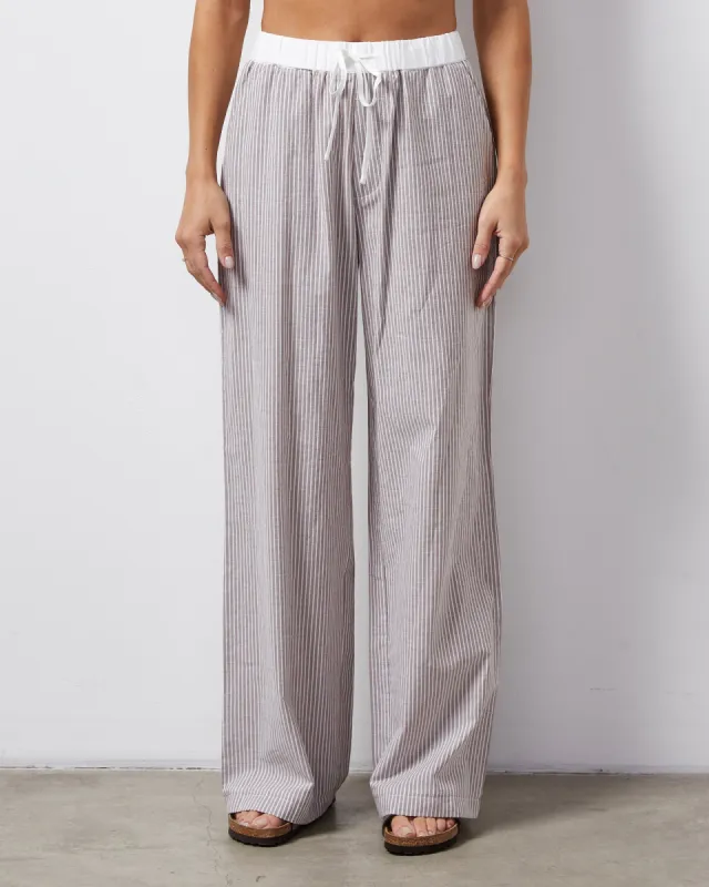 Stripe Poplin Pant sold by Monrow