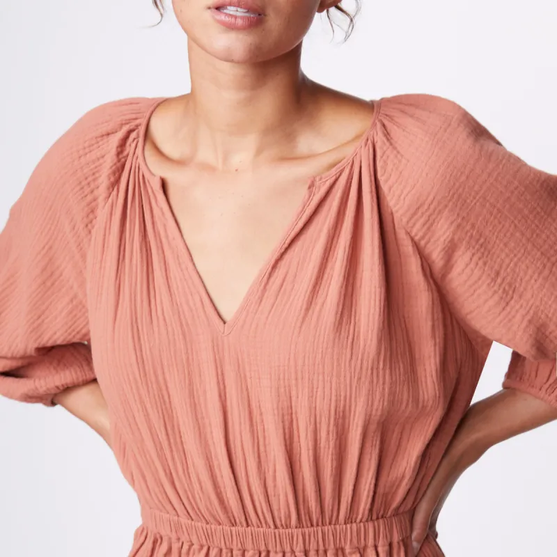 Gauze Open Back Dress sold by Monrow