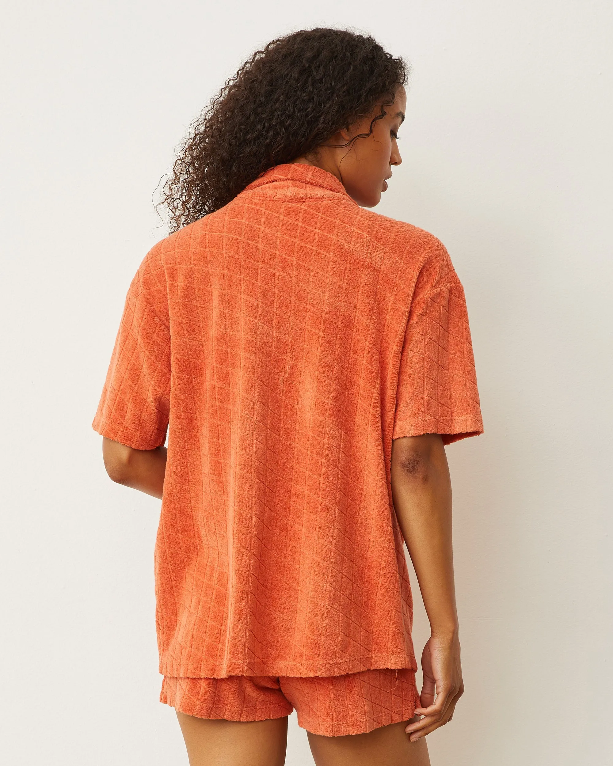 Diamond Terry Cloth Oversized Shirt sold by Monrow product image thumbnail 5