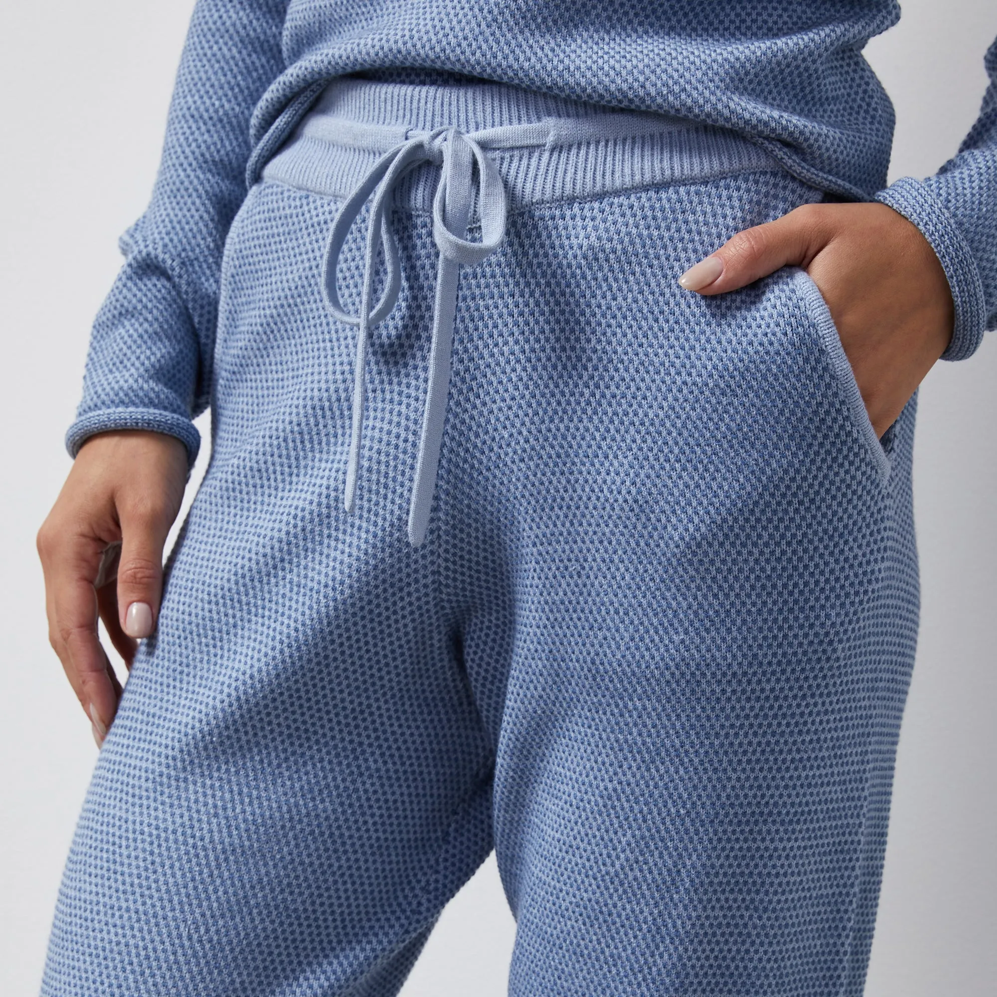 Soft Knit Textured Cuffed Jogger sold by Monrow