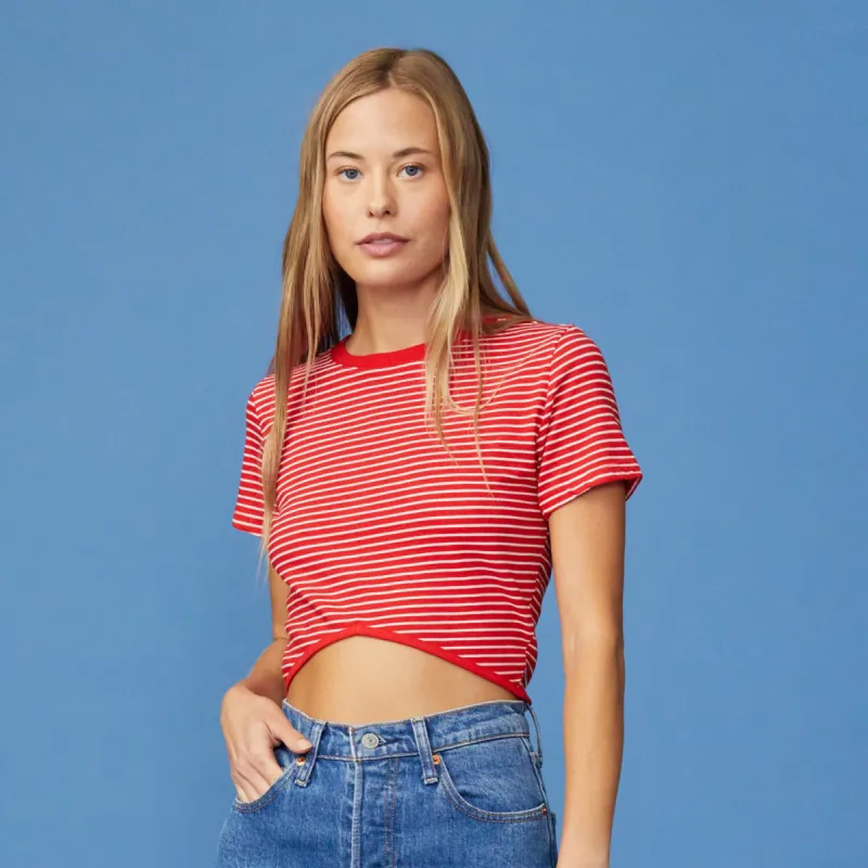 Stripe Cropped Top sold by Monrow