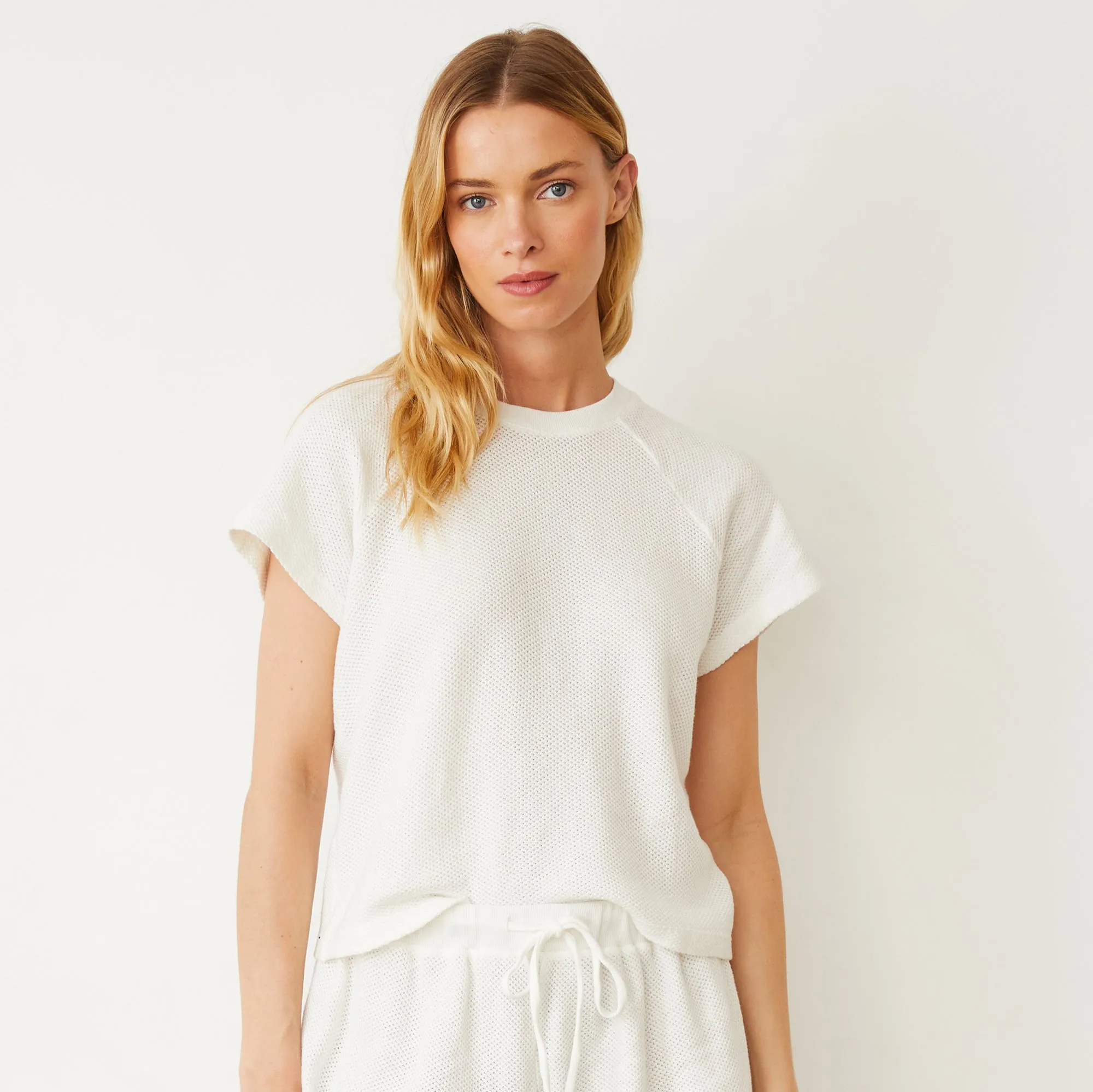 Honeycomb Knit Cut Off Raglan sold by Monrow