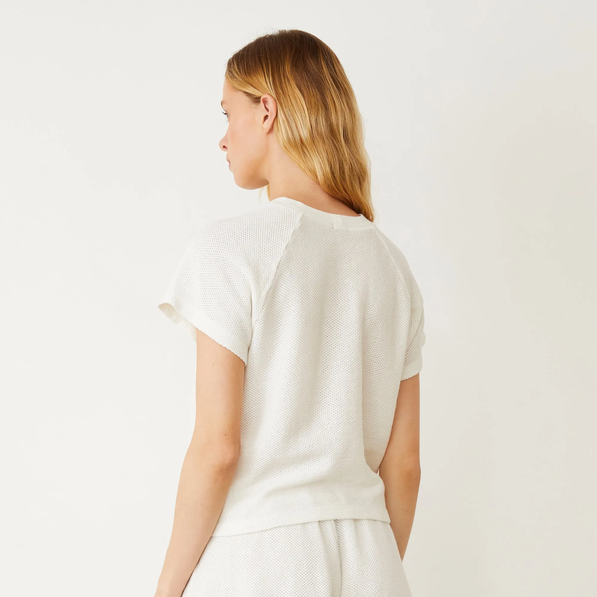 Honeycomb Knit Cut Off Raglan sold by Monrow product image thumbnail 5