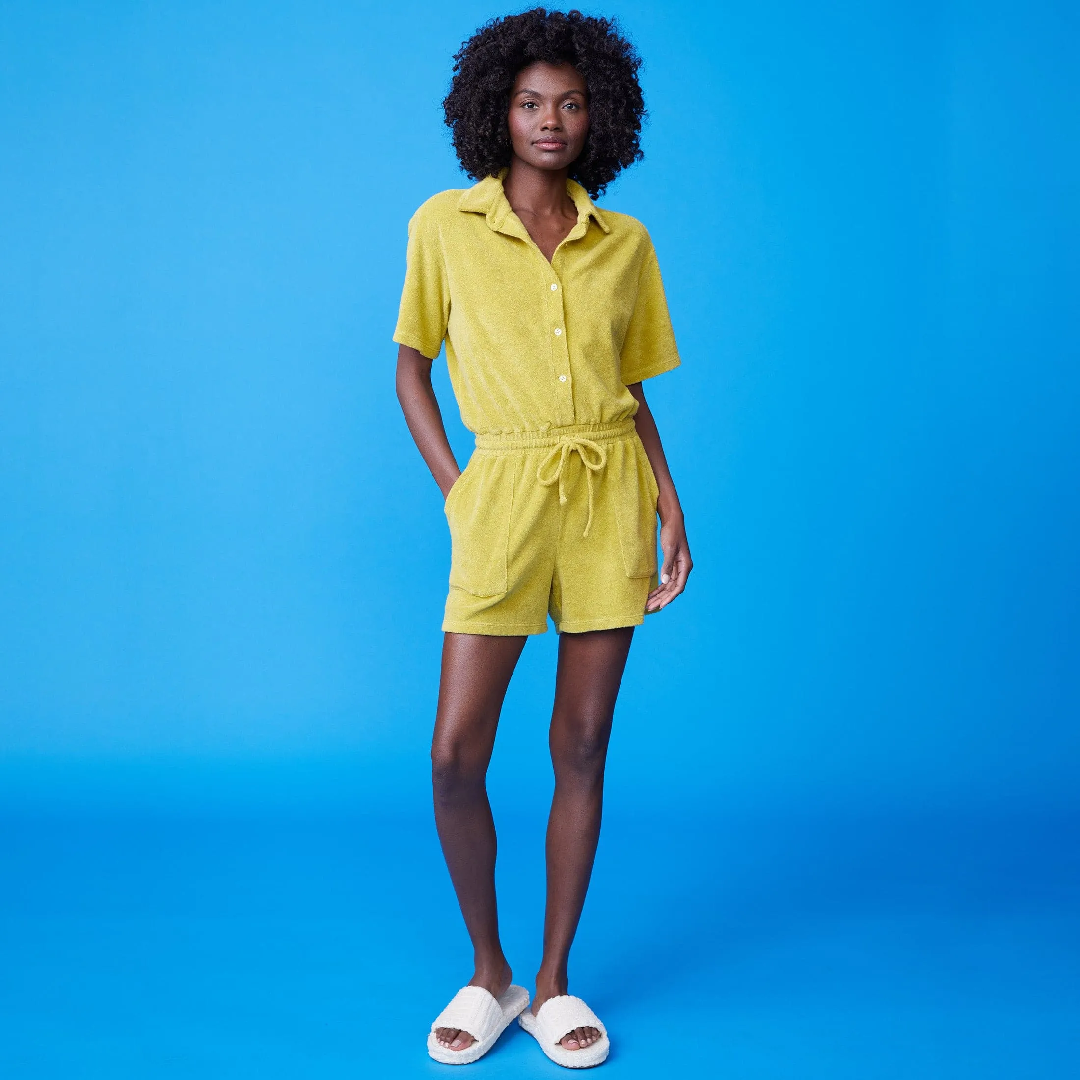 Terry Cloth Romper sold by Monrow product image thumbnail 2