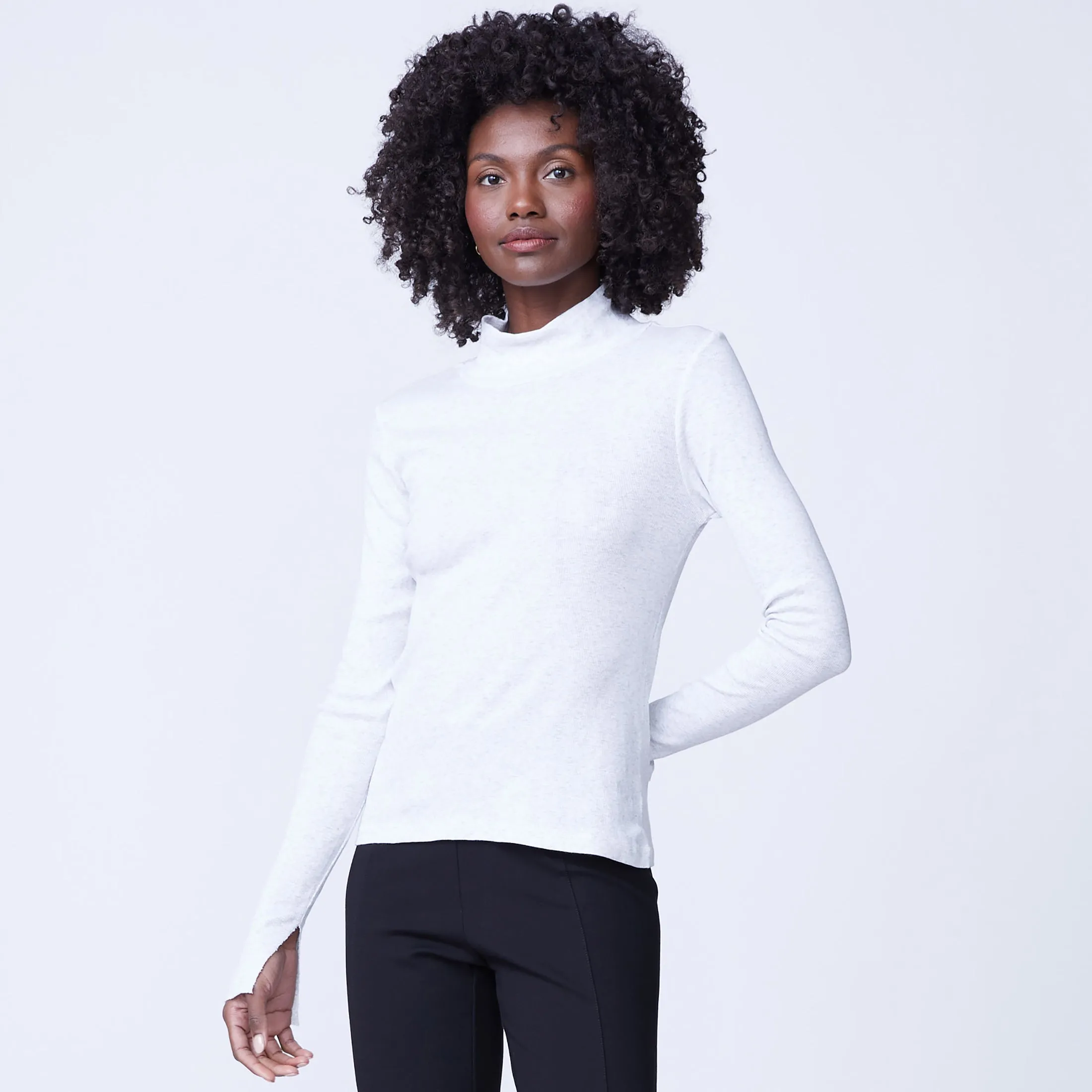 Heather Rib Turtleneck sold by Monrow