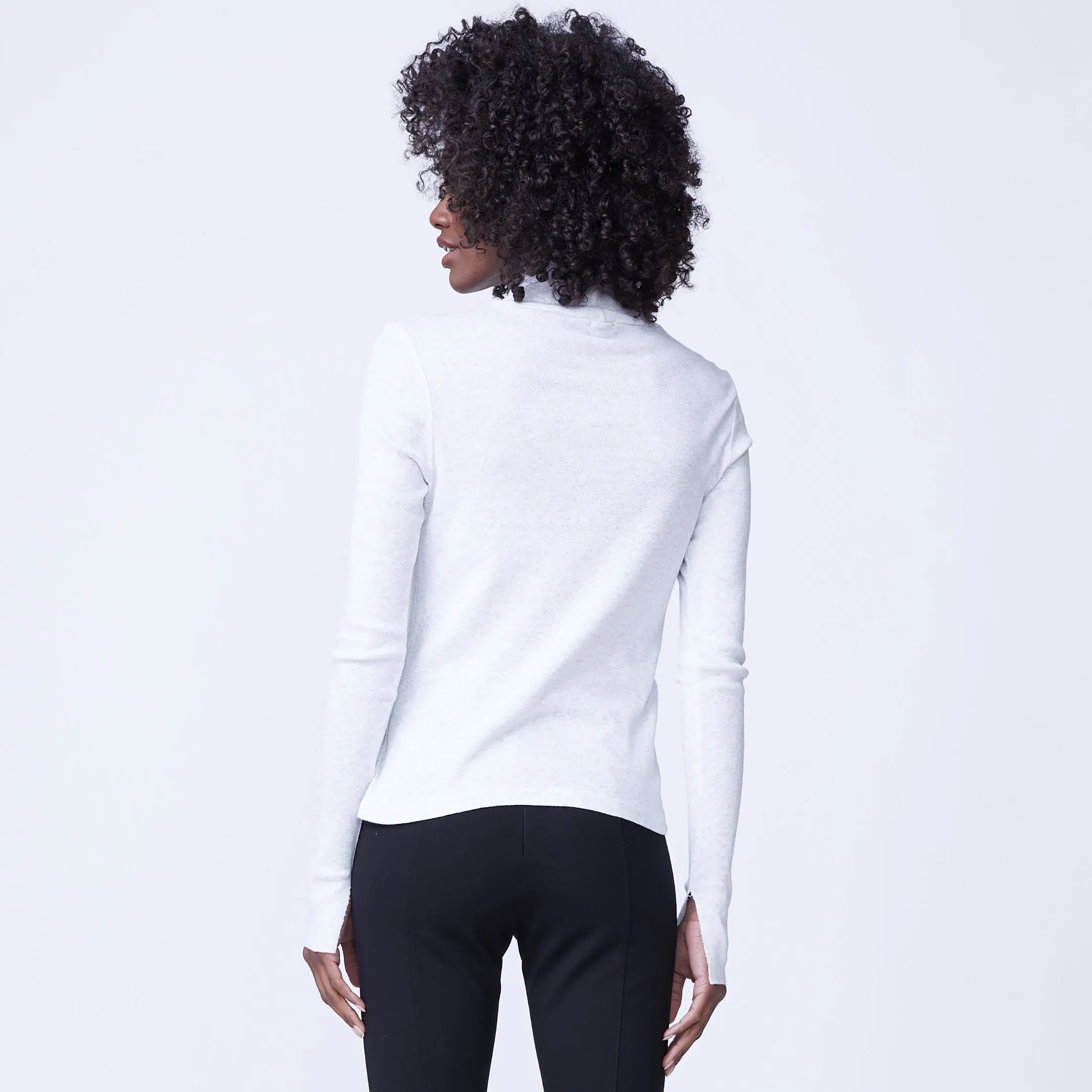 Heather Rib Turtleneck sold by Monrow product image thumbnail 5