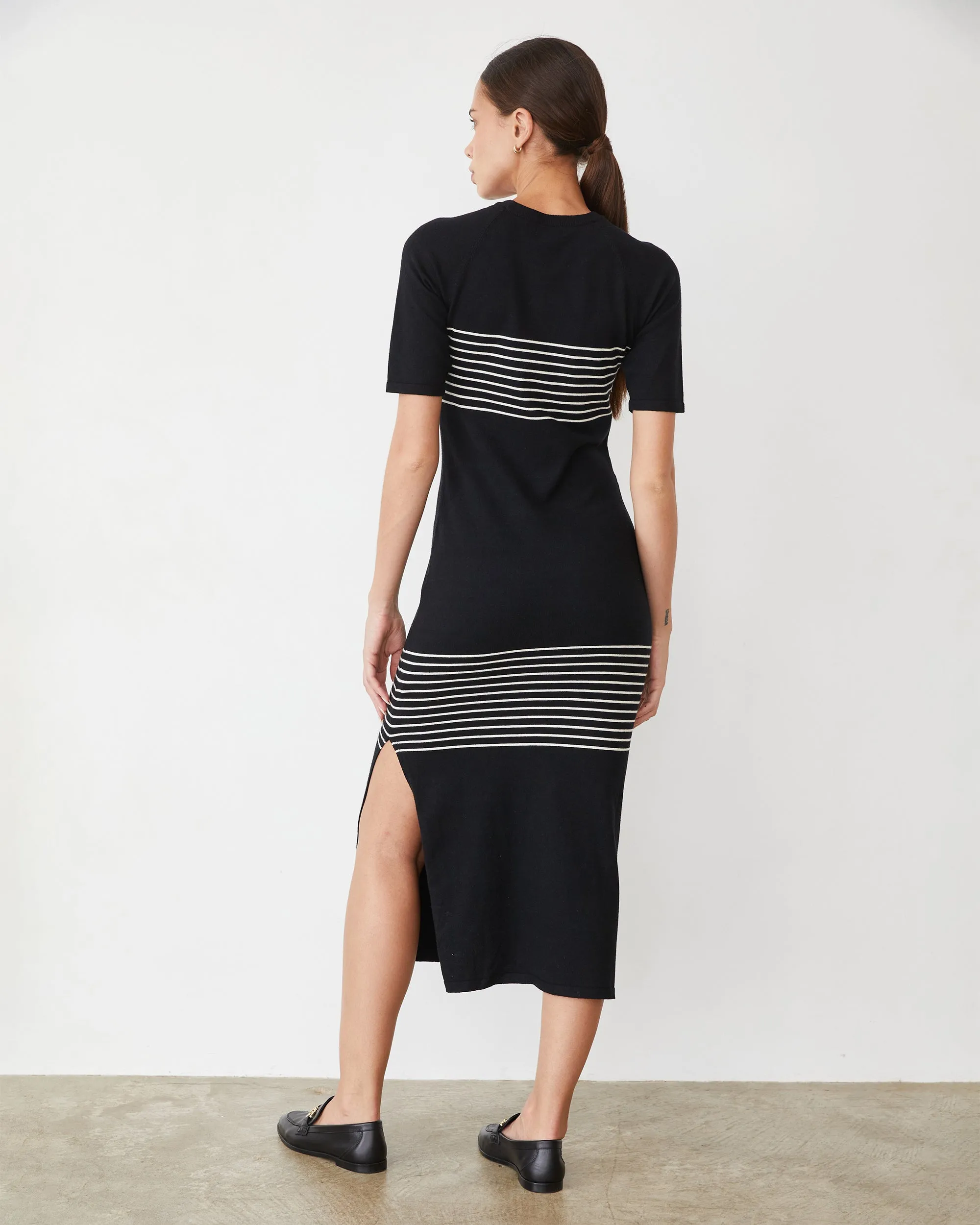 Light Soft Knit Stripe Dress sold by Monrow product image thumbnail 5