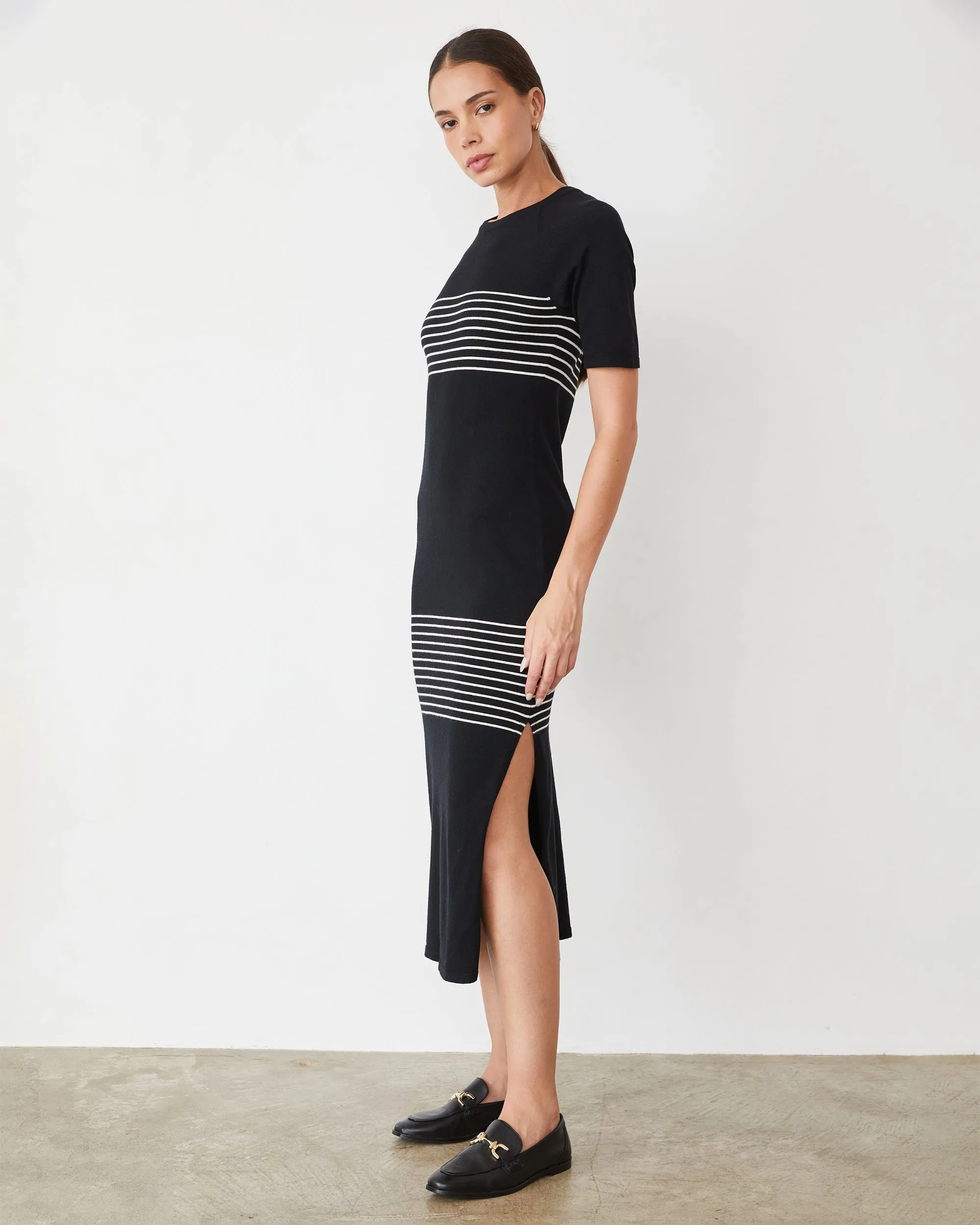 Light Soft Knit Stripe Dress sold by Monrow product image thumbnail 4