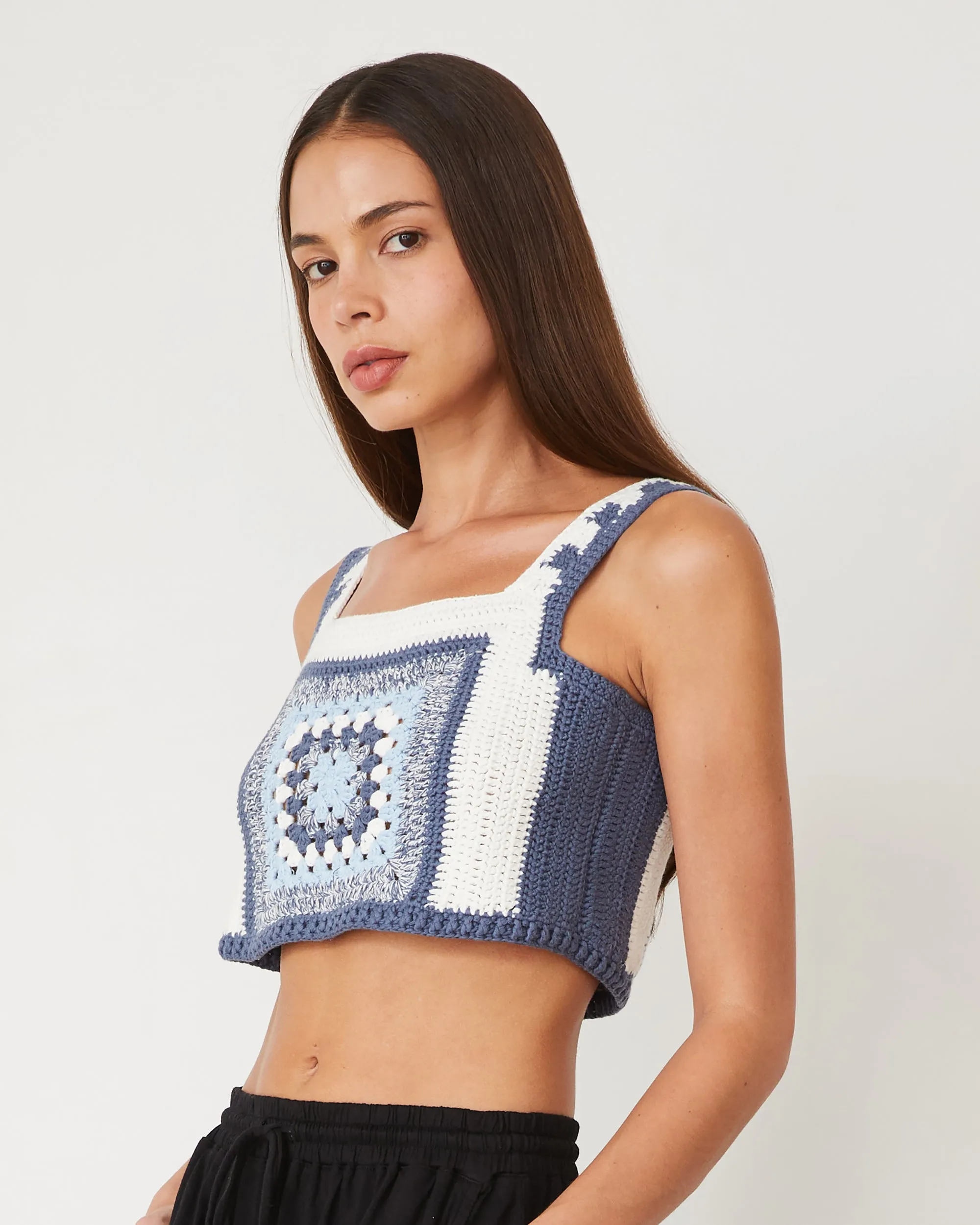 Crochet Cropped Tank Top sold by Monrow product image thumbnail 3