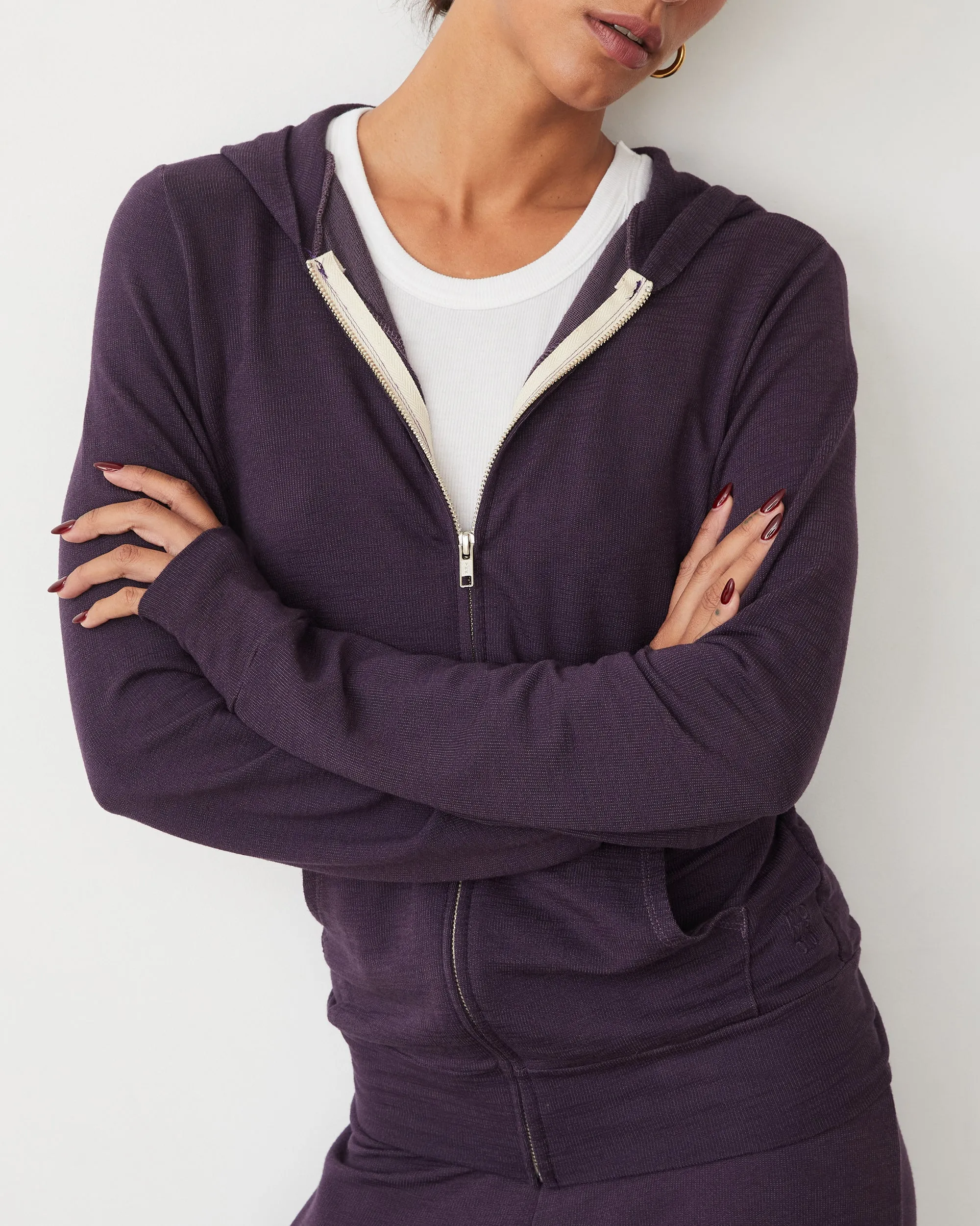 Supersoft Zip Up Hoody sold by Monrow product image thumbnail 5