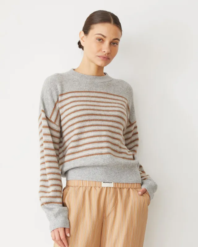 Wool Cashmere Stripe Sweater sold by Monrow