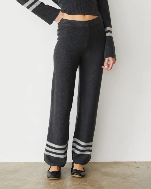 Plush Stripe Straight Leg Sweat sold by Monrow