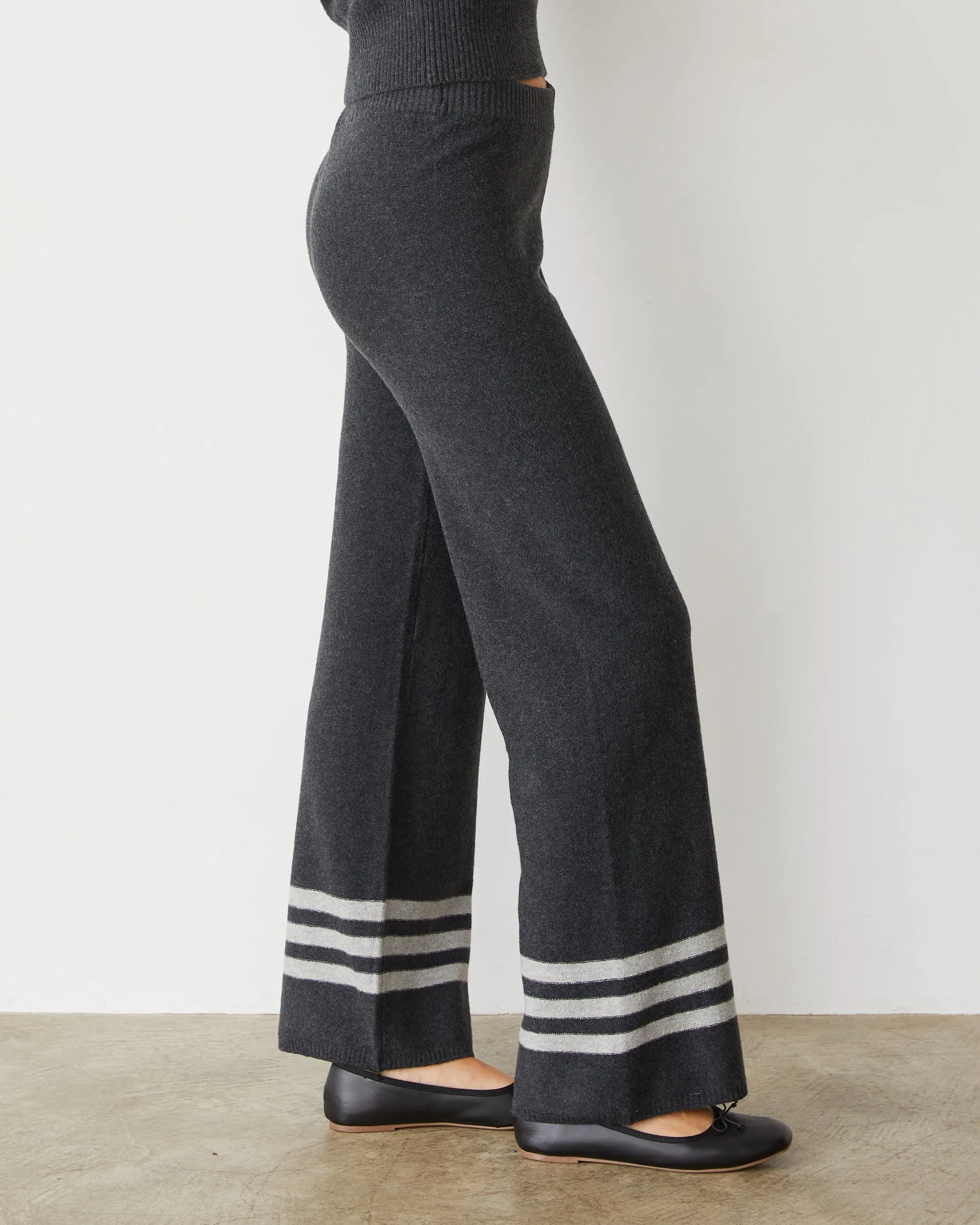 Plush Stripe Straight Leg Sweat sold by Monrow product image thumbnail 3