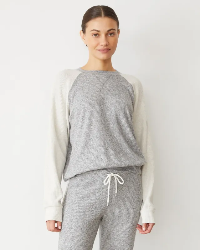 Brushed Thermal Color Block Raglan sold by Monrow