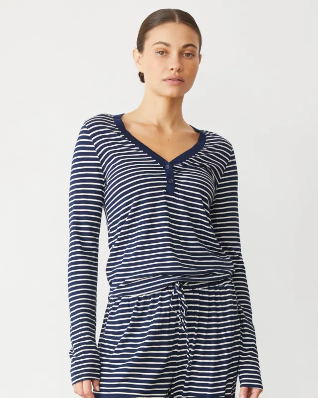 Stripe Henley sold by Monrow