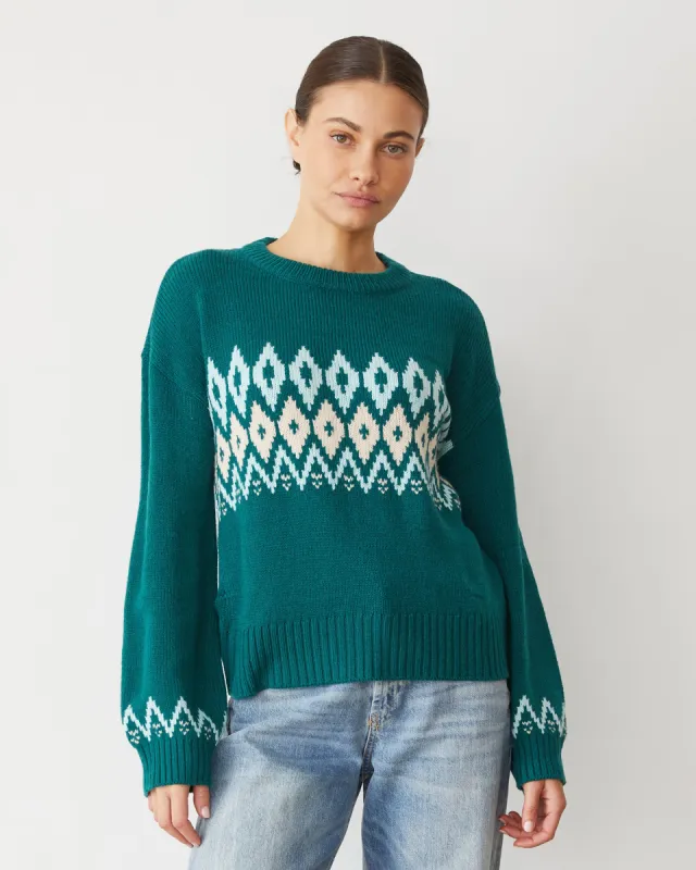 Merino Wool Fair Isle Crew Neck sold by Monrow