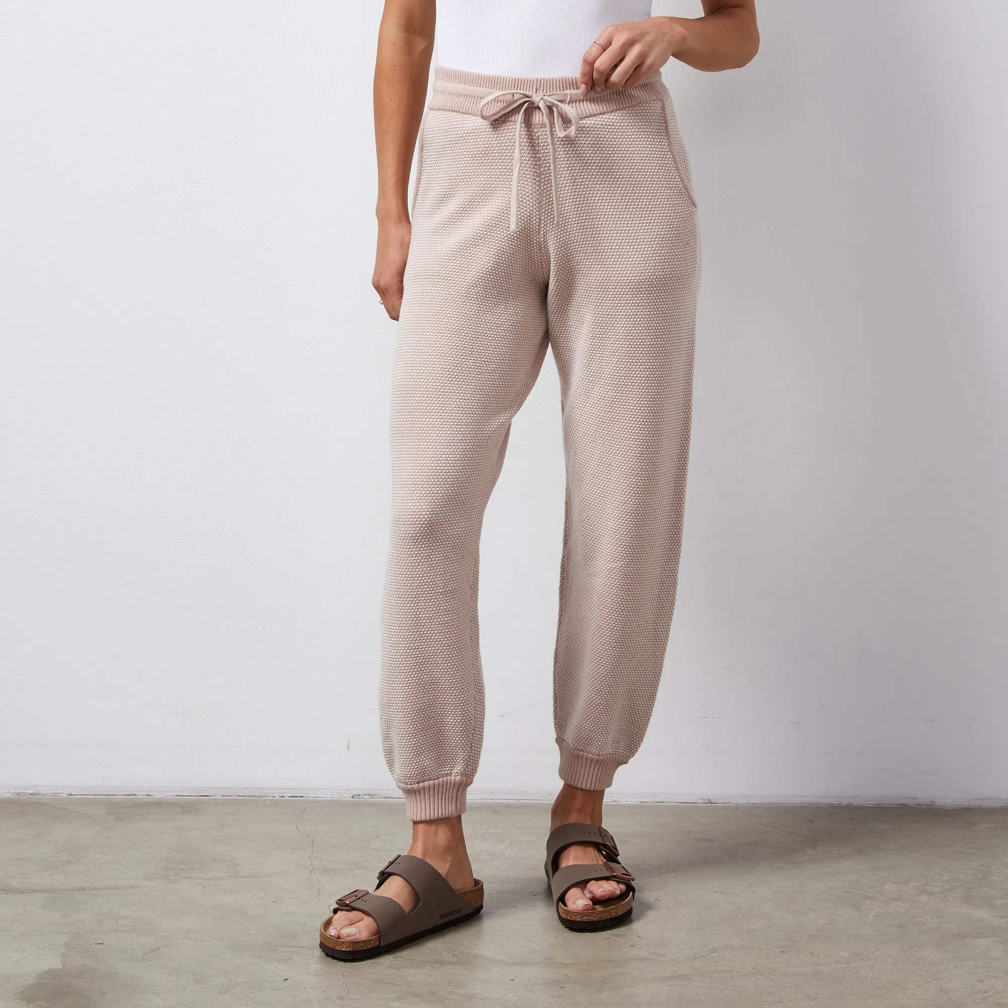 Soft Knit Textured Cuffed Jogger sold by Monrow product image thumbnail 3