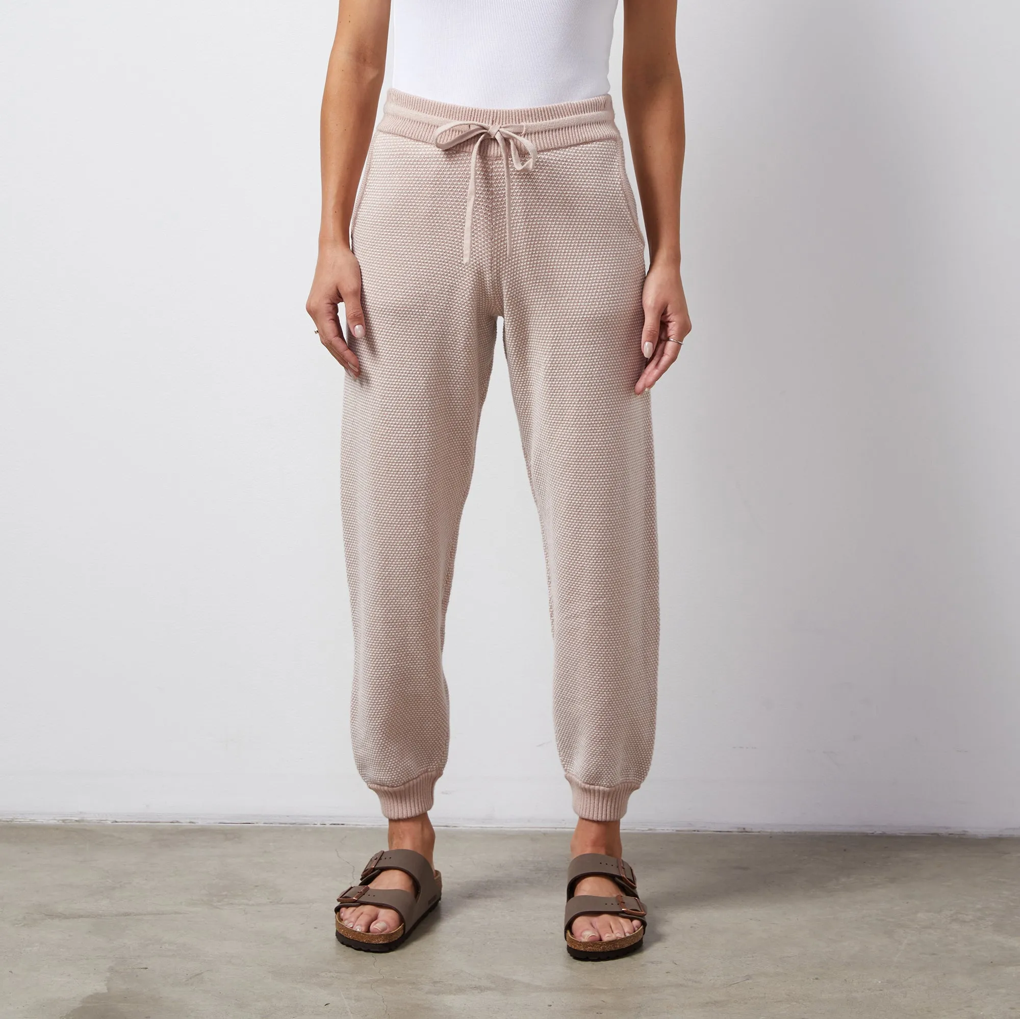 Soft Knit Textured Cuffed Jogger sold by Monrow