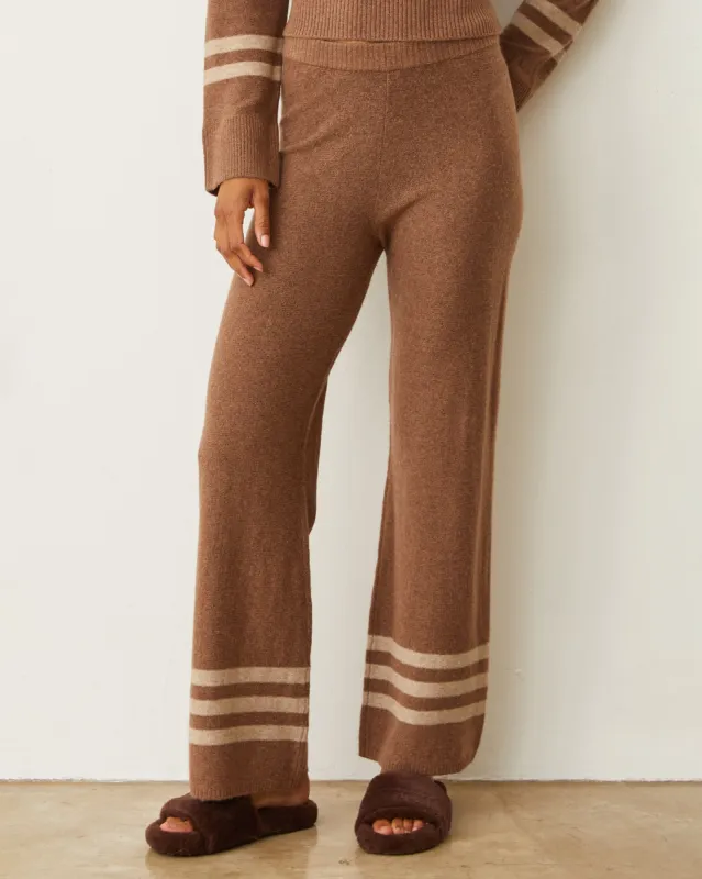 Plush Stripe Straight Leg Sweat sold by Monrow