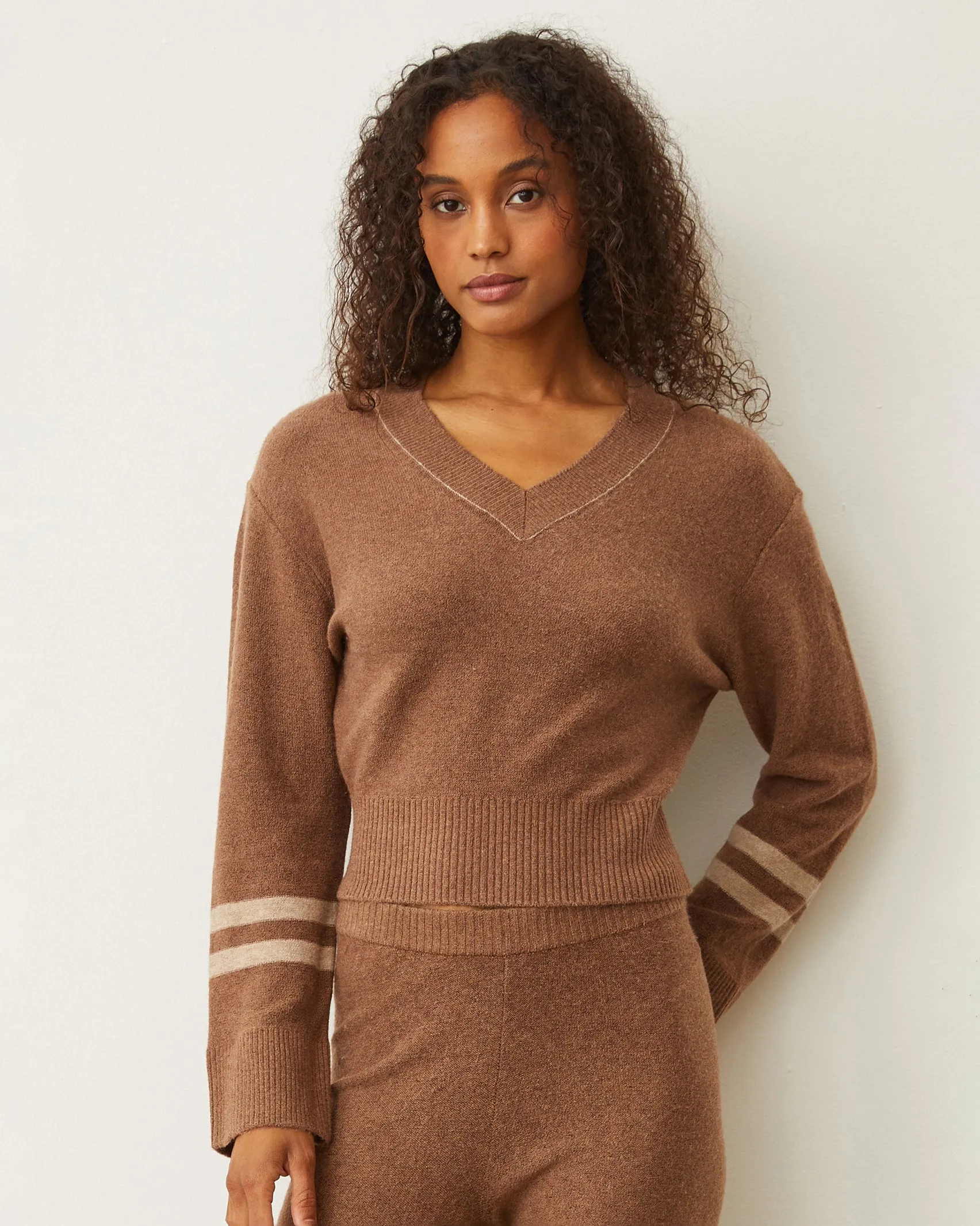 Plush Stripe Sweater sold by Monrow product image thumbnail 3