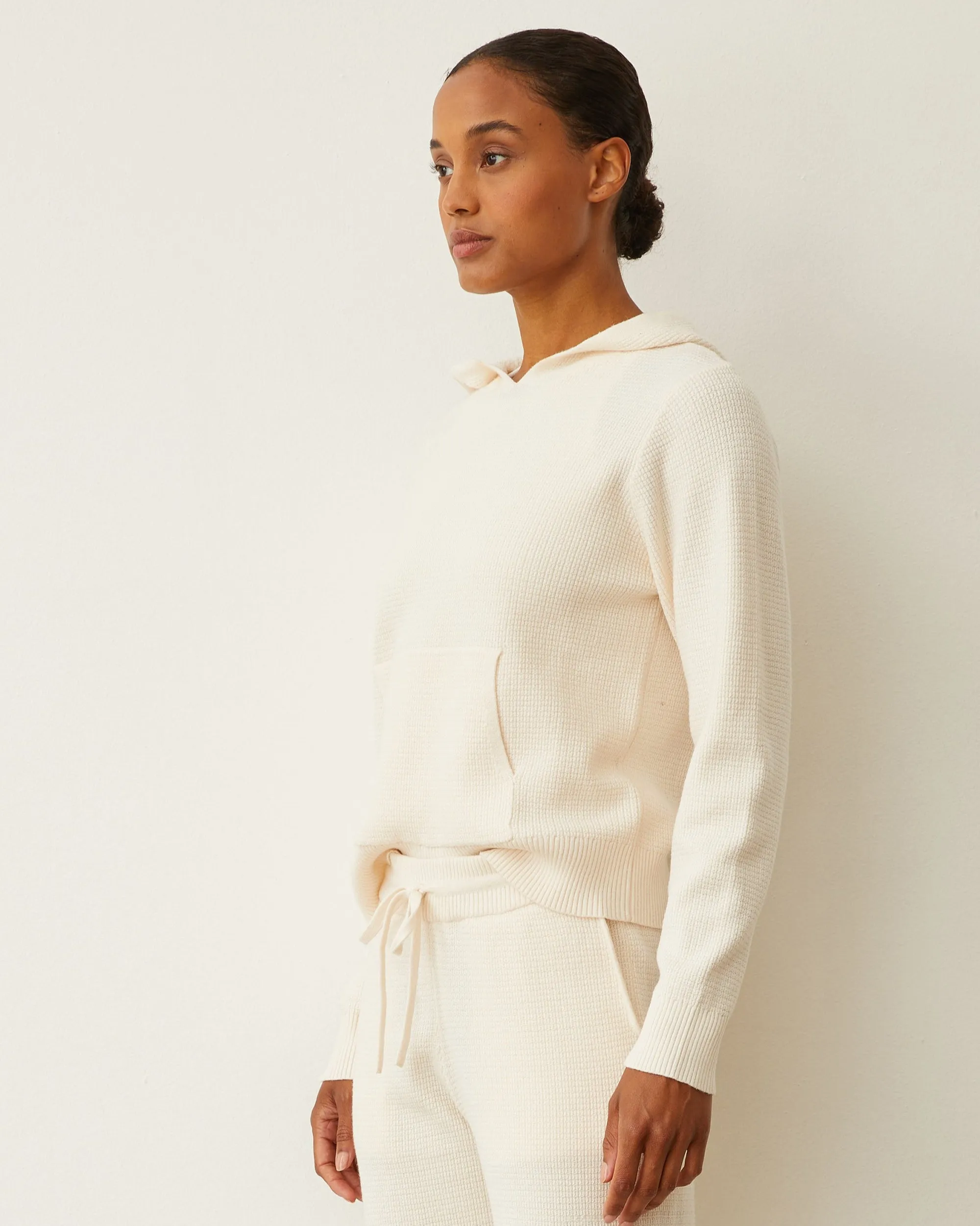 Soft Knit Waffle Kangaroo Pullover sold by Monrow product image thumbnail 2