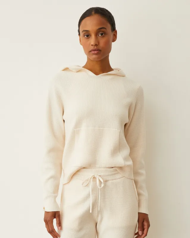 Soft Knit Waffle Kangaroo Pullover sold by Monrow