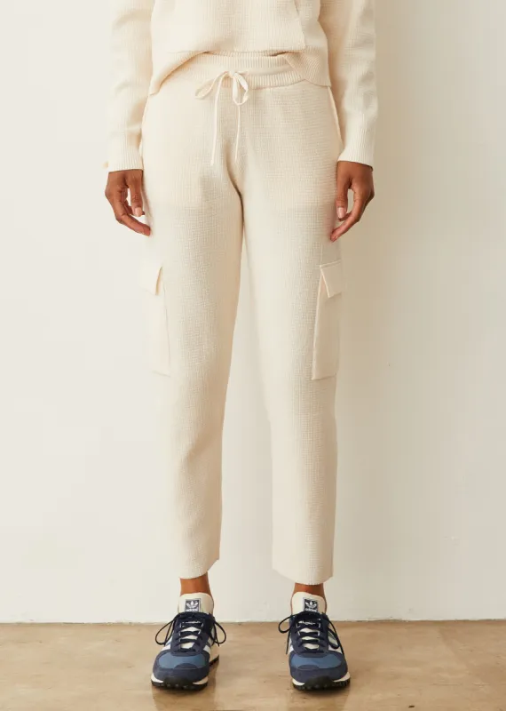Soft Knit Waffle Cargo Jogger sold by Monrow