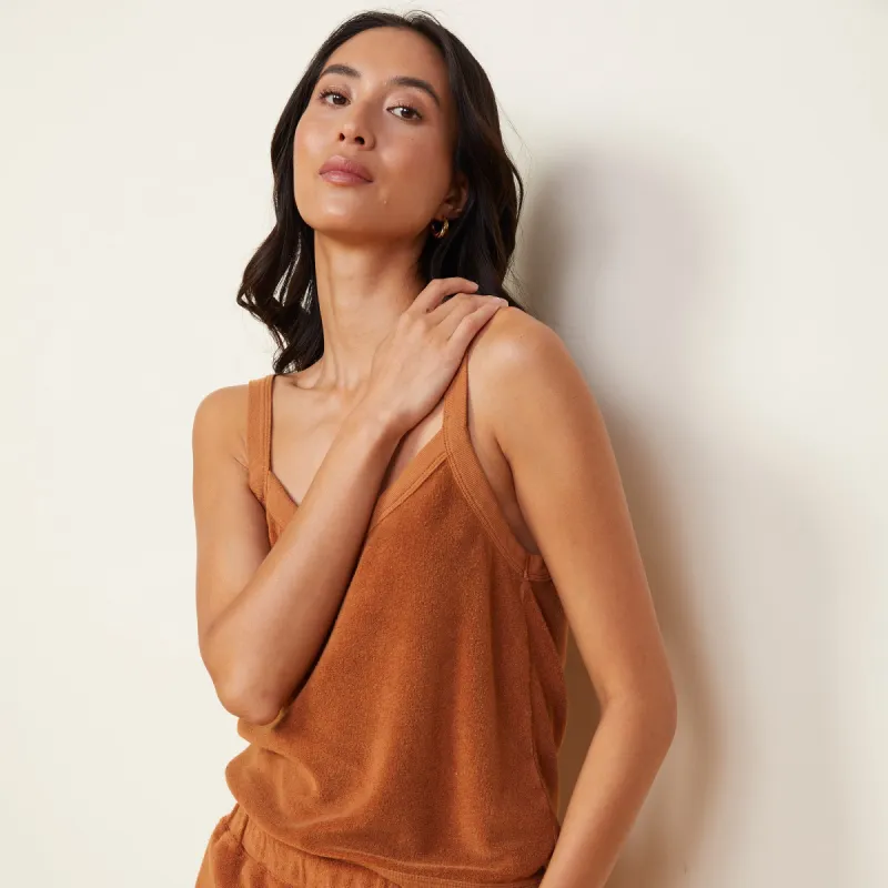 Terry Cloth Tank sold by Monrow