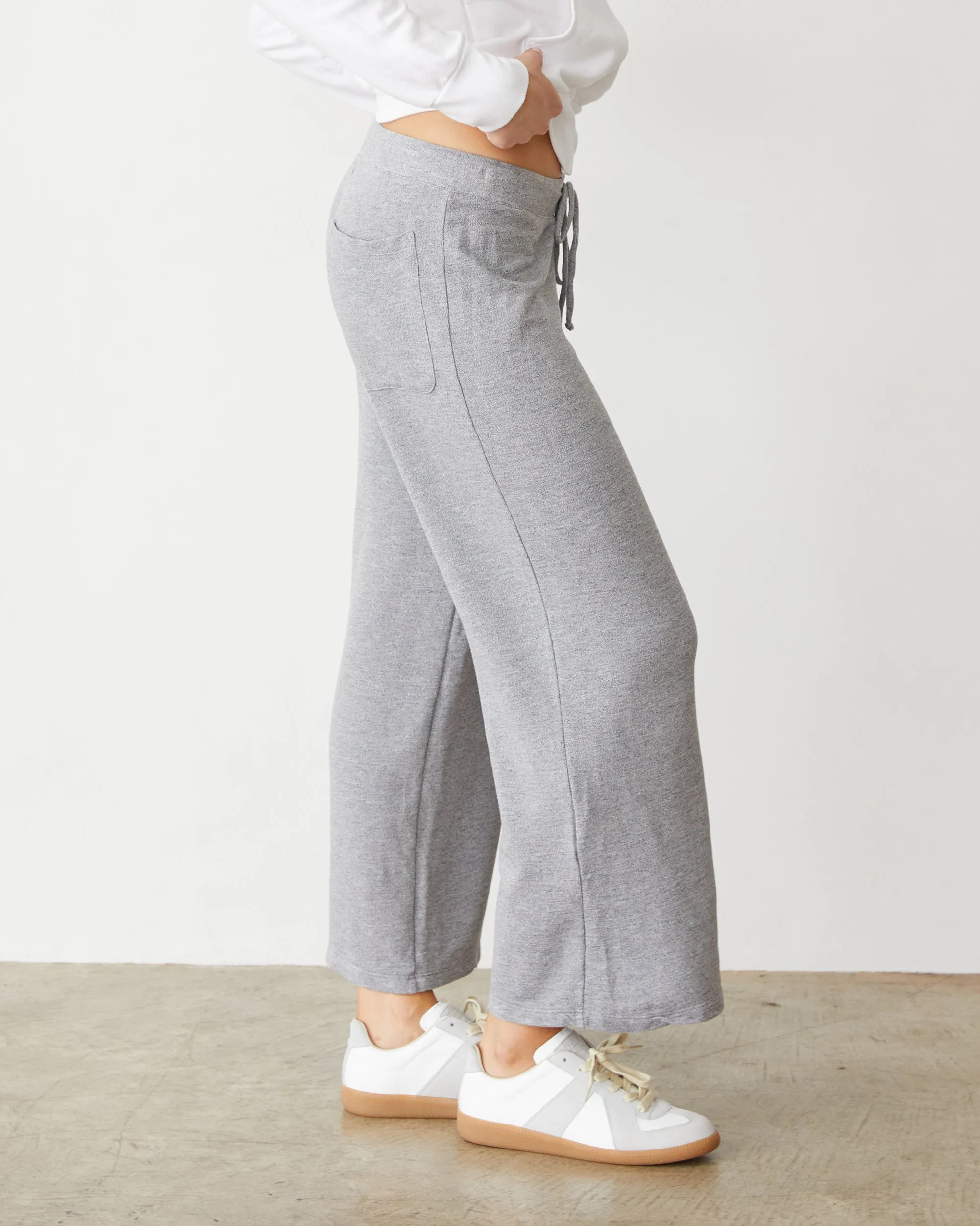 Supersoft French Terry Crop Lounge Pant sold by Monrow product image thumbnail 2