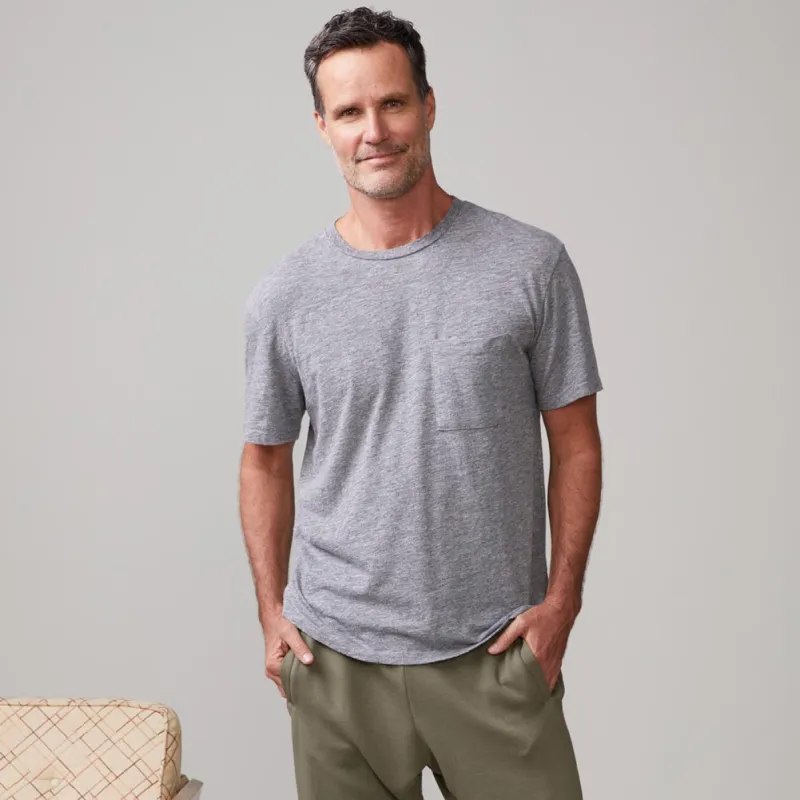 Textured Tri-Blend Relaxed Pocket Crew sold by Monrow