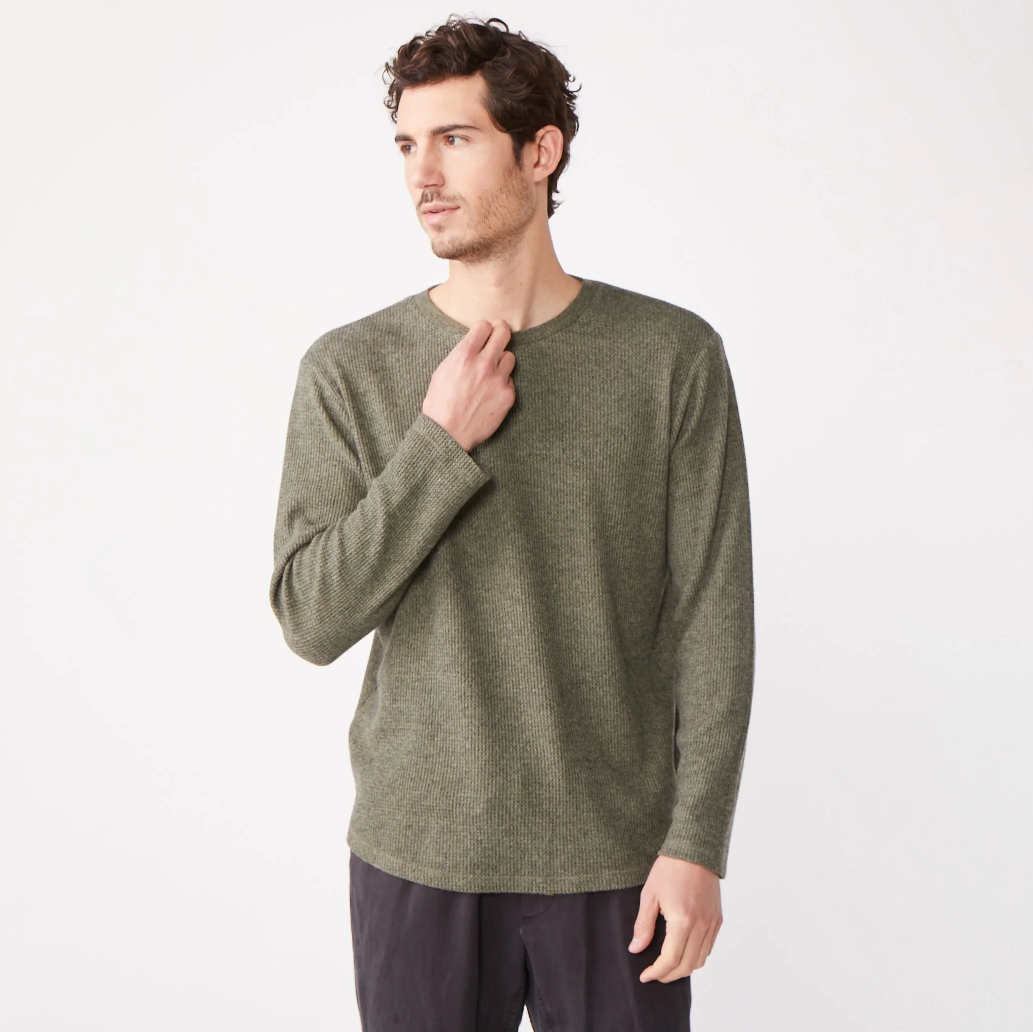 Thermal Long Sleeve Crew sold by Monrow product image thumbnail 2