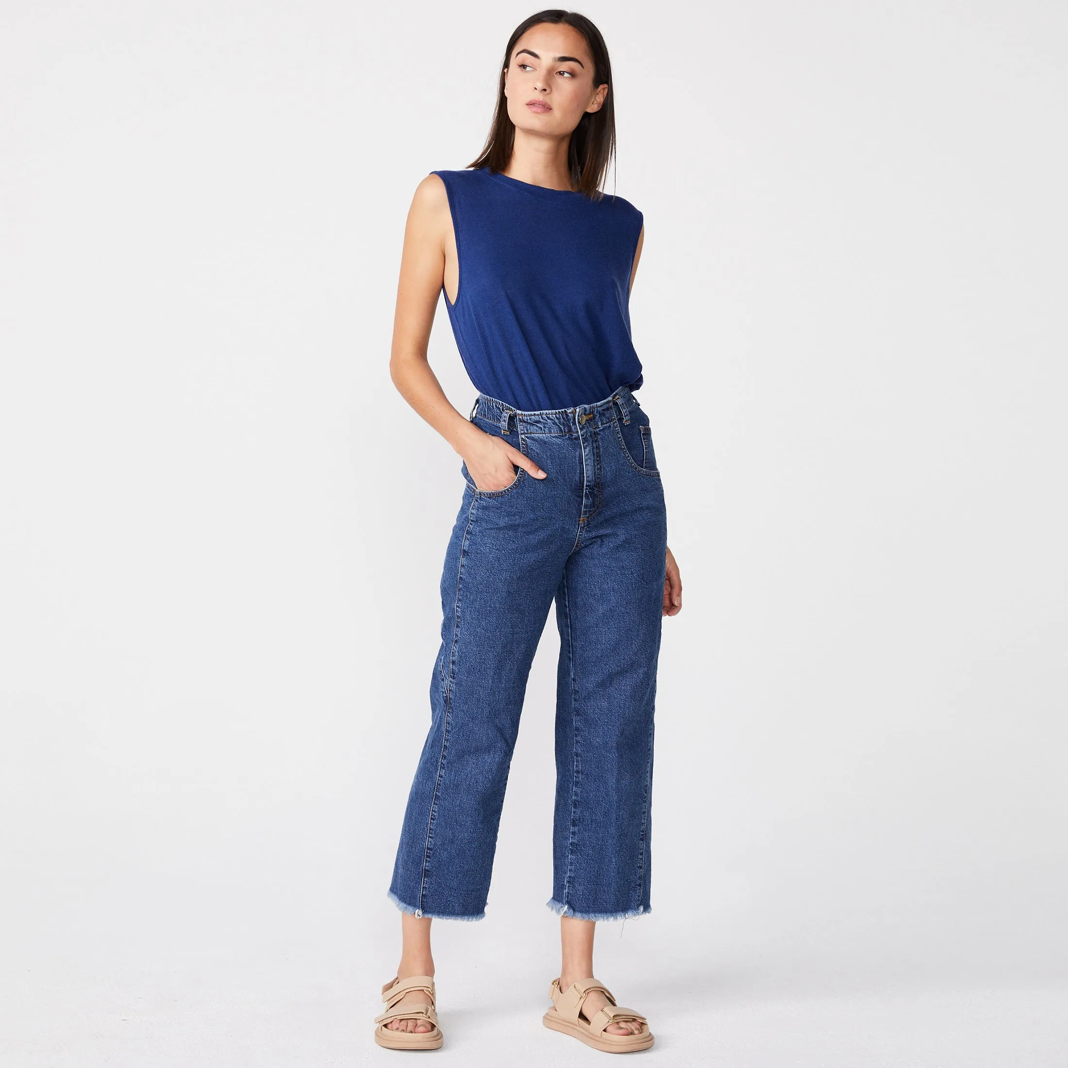 High Neck Muscle Tank sold by Monrow product image thumbnail 3