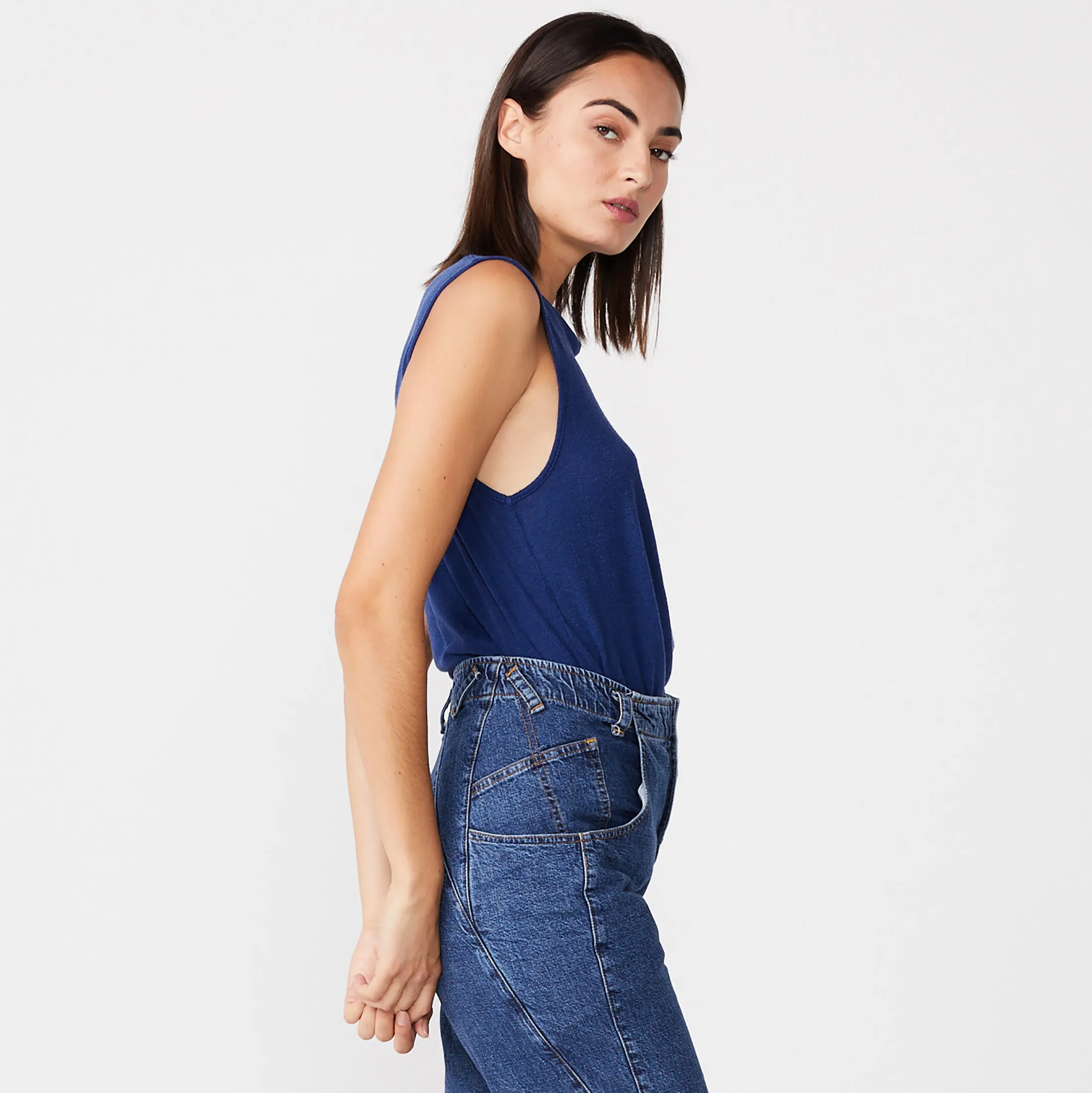 High Neck Muscle Tank sold by Monrow product image thumbnail 4