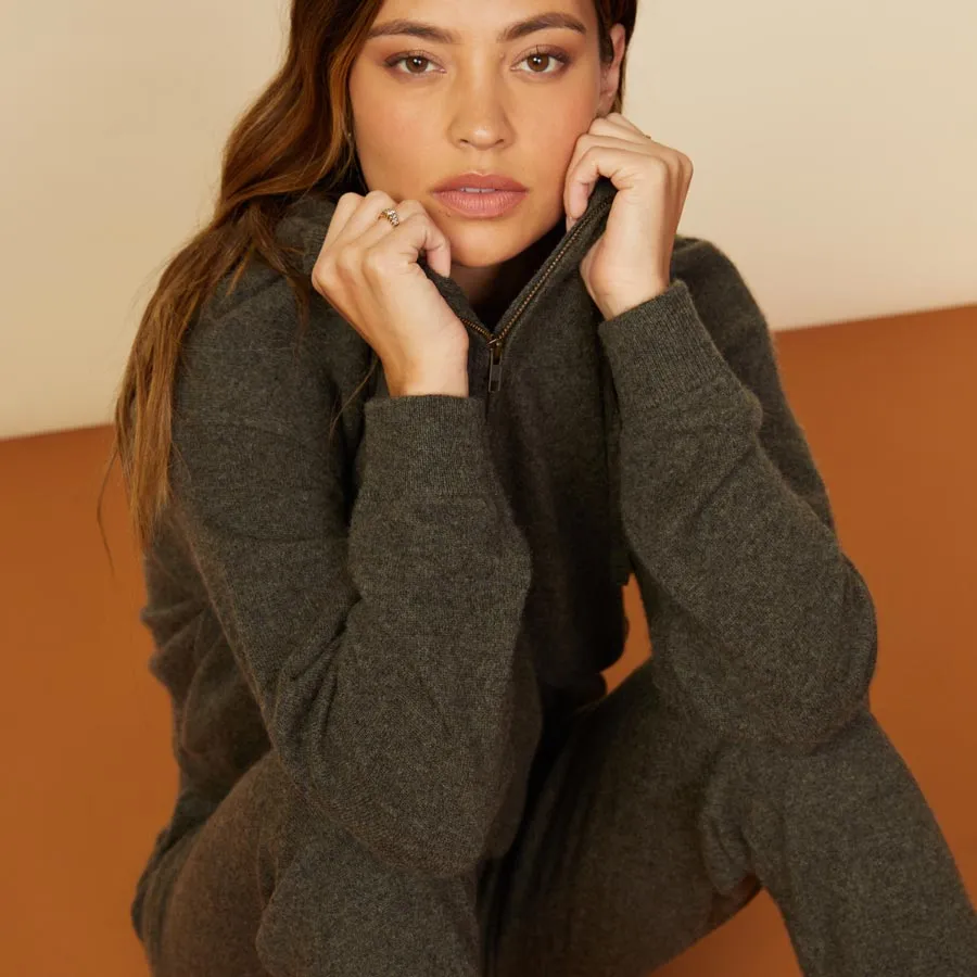Cashmere Zip Up Hoody sold by Monrow product image thumbnail 5
