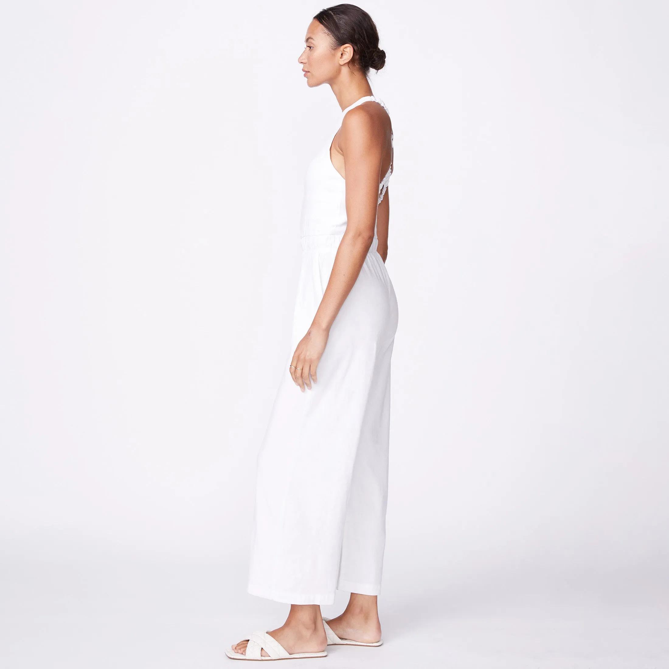 Linen Racer Jumpsuit sold by Monrow product image thumbnail 3