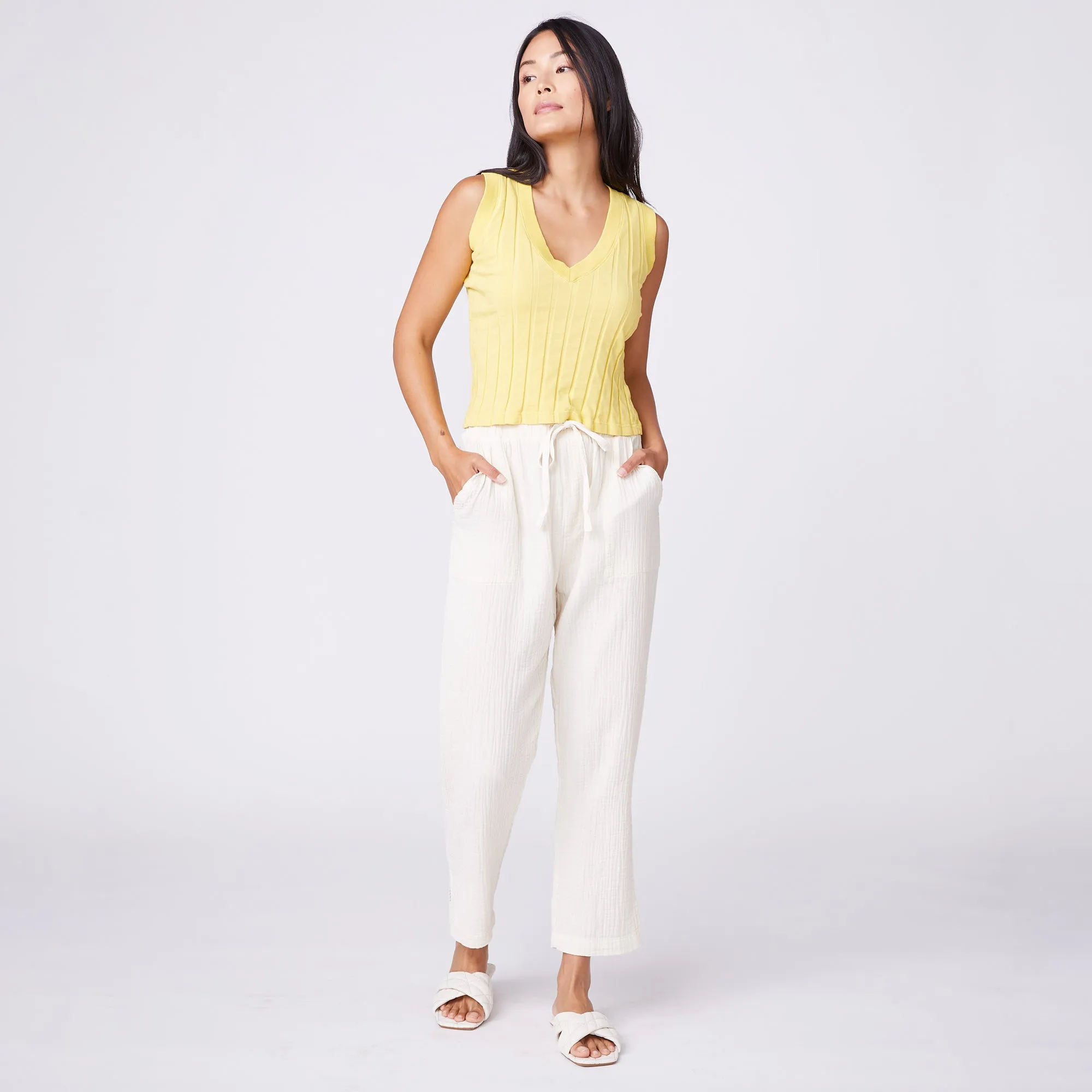 Flat Rib V Tank sold by Monrow product image thumbnail 3