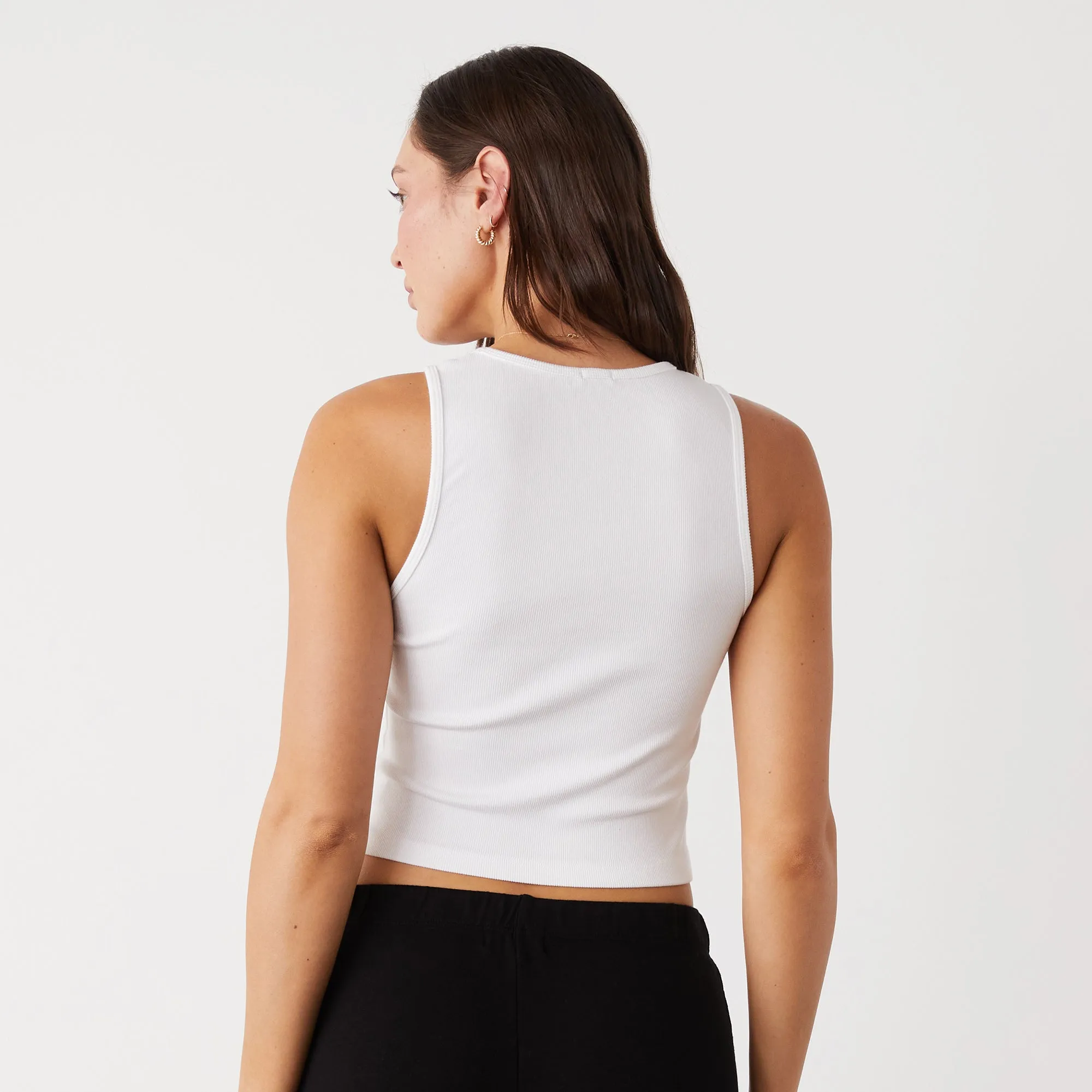 Supimaluxe Rib Crop High Neck Tank sold by Monrow product image thumbnail 4