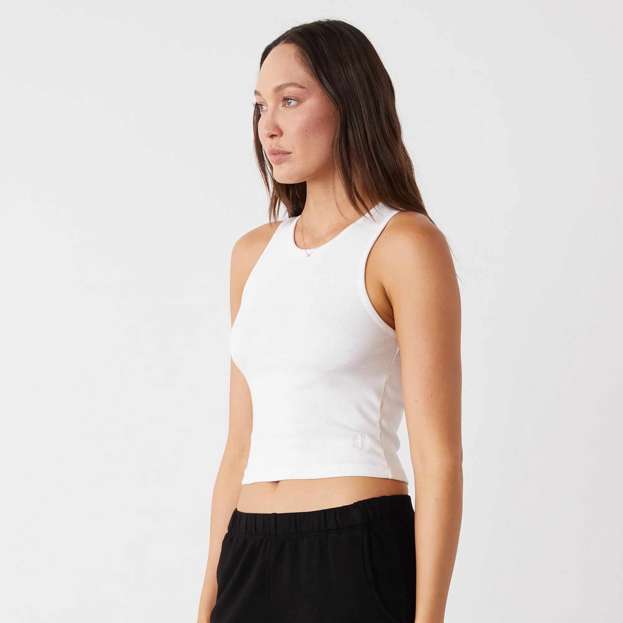 Supimaluxe Rib Crop High Neck Tank sold by Monrow product image thumbnail 3