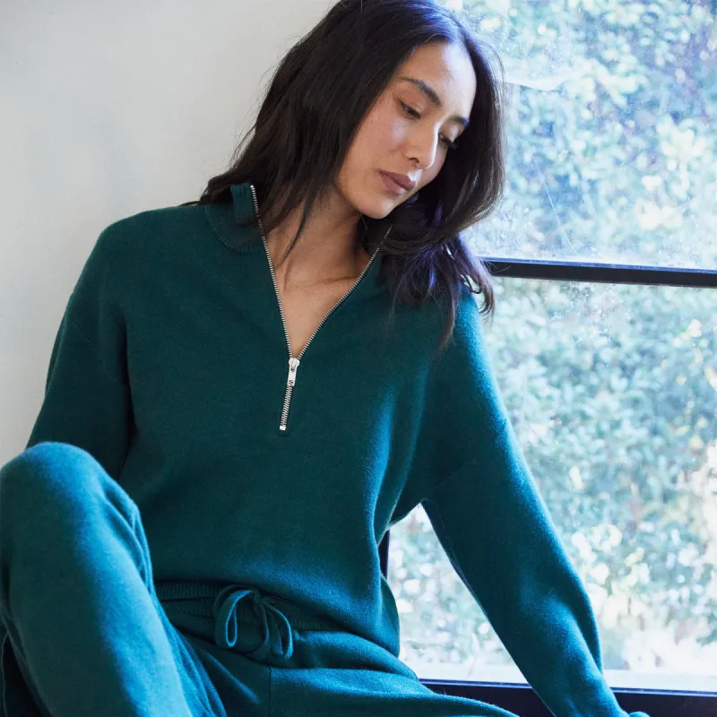 Soft Knit Half Zip Sweater sold by Monrow